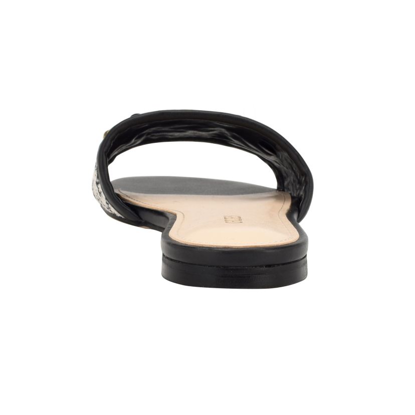 Hammi One Band Flat Sandals with Logo and Hardware