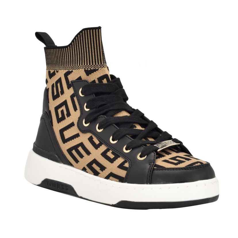 Mannen Knit Lace Up Hi Top Fashion Sneakers