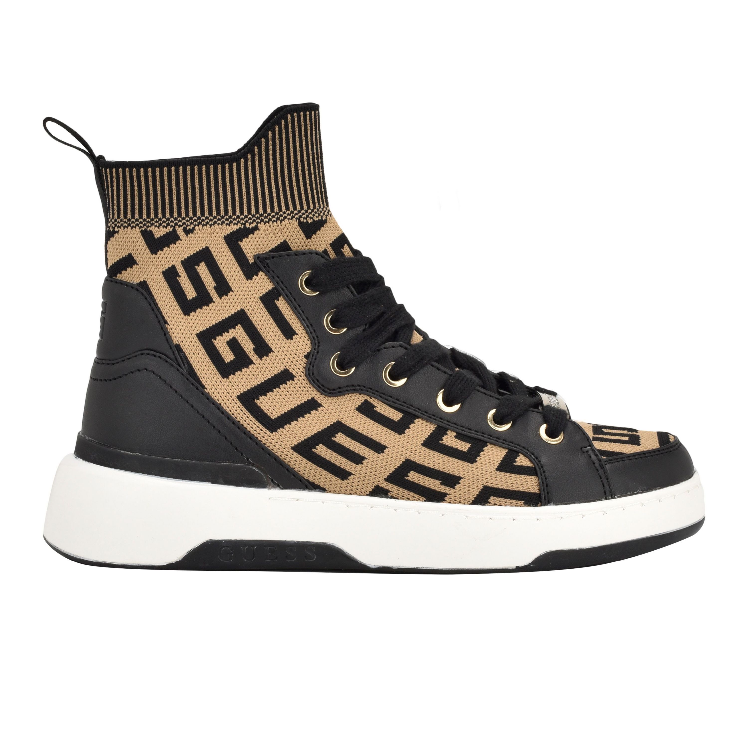 Mannen Knit Lace Up Hi Top Fashion Sneakers