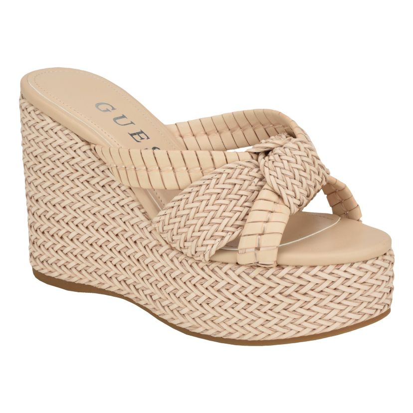 Eveh Knotted Jute Wrapped Platform Wedge Sandals