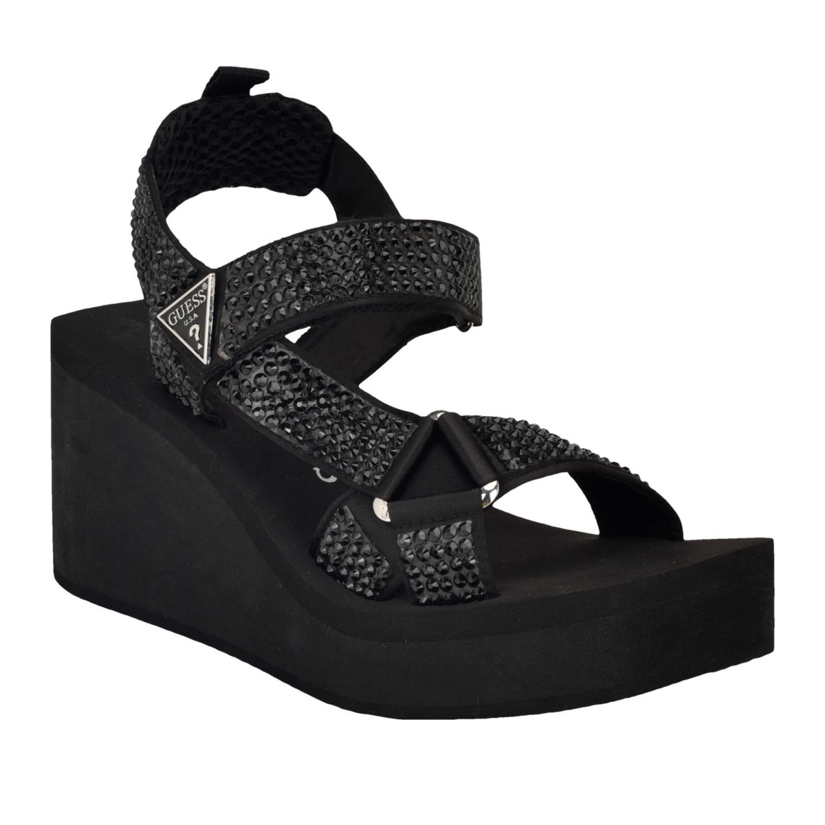 Dawsin Rhinestone EVA Strappy Wedge Sandals