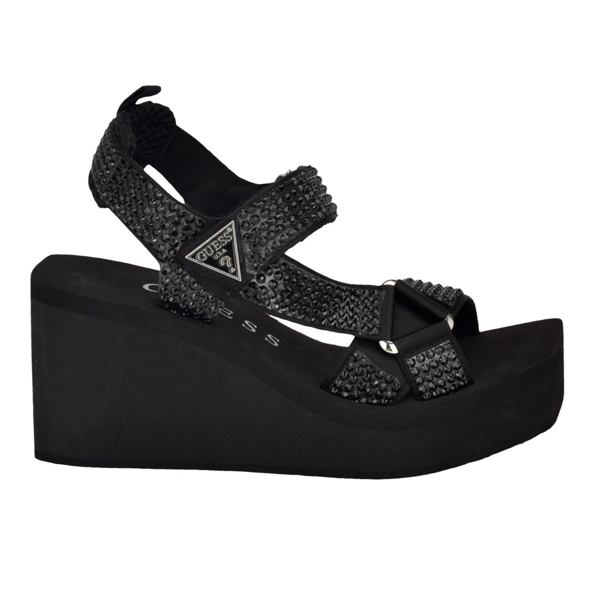 Dawsin Rhinestone EVA Strappy Wedge Sandals