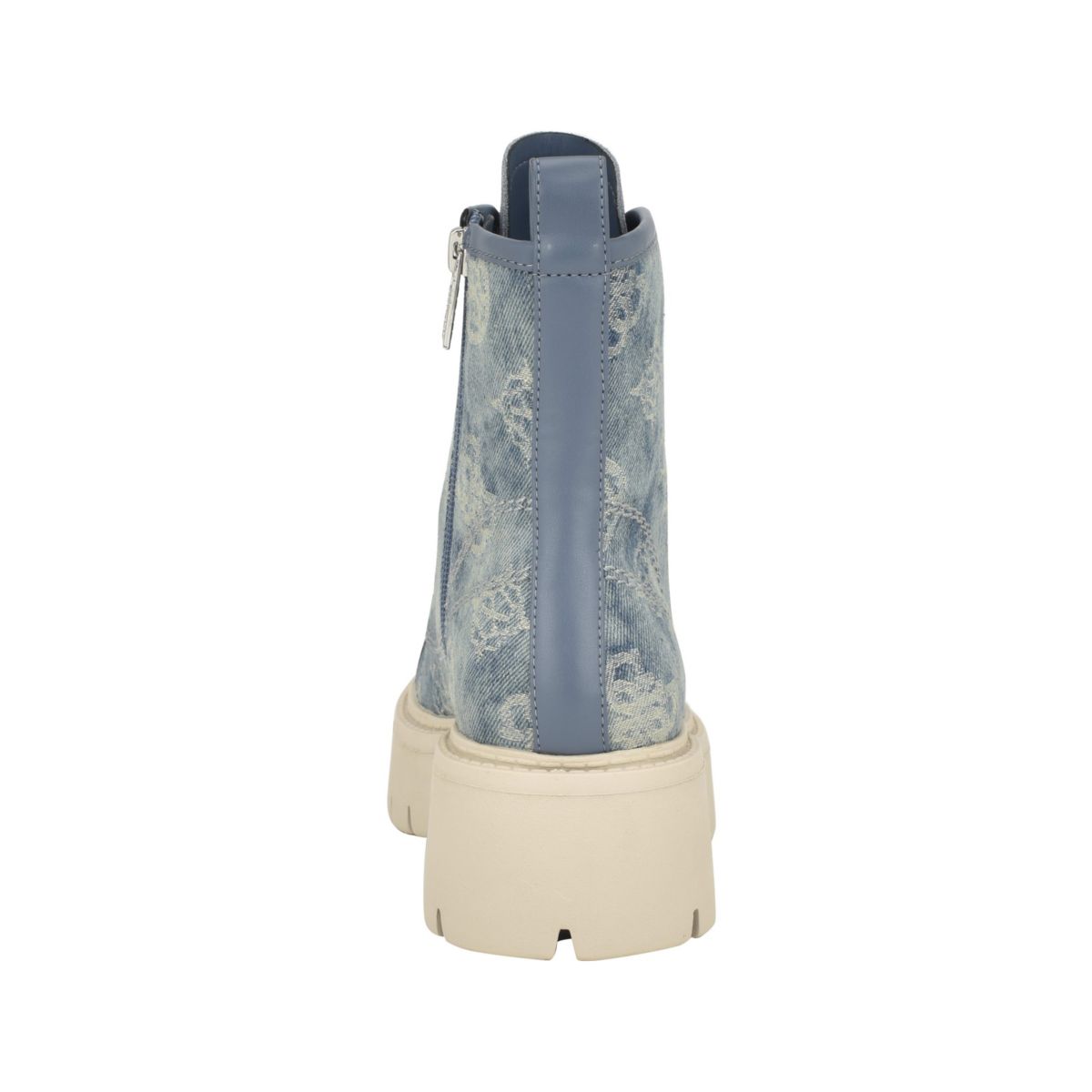 Shutter Lace-Up Combat Boots with Logo Pattern