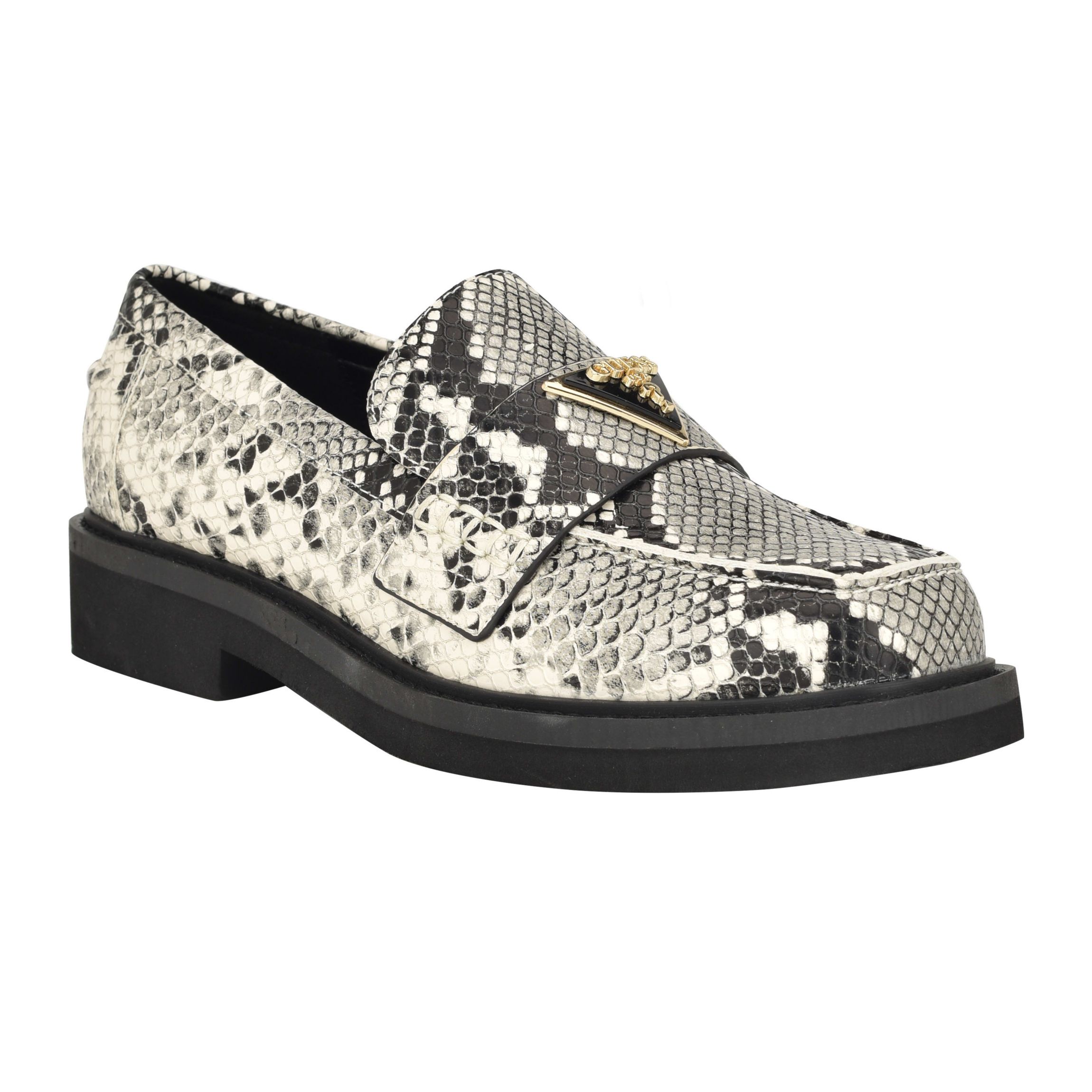 Shatha Logo hardware Slip on Square Toe Loafers
