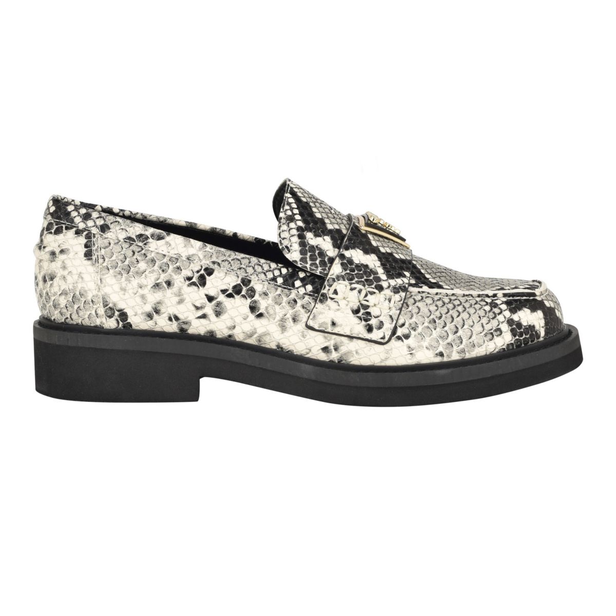 Shatha Logo hardware Slip on Square Toe Loafers
