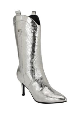 GUESS Wurlie Snakeskin Boots belk