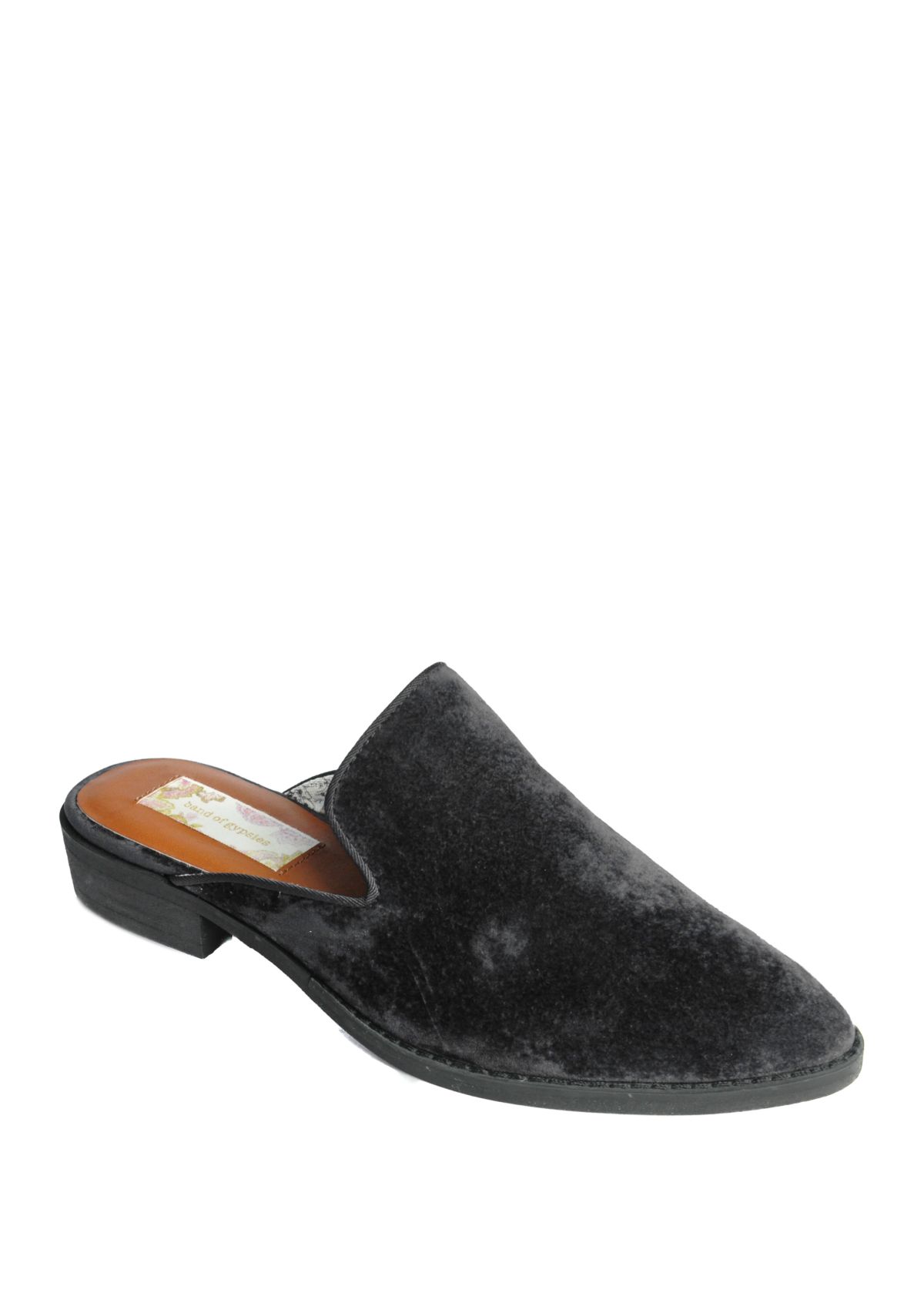 Slipper Cut Velvet Mules