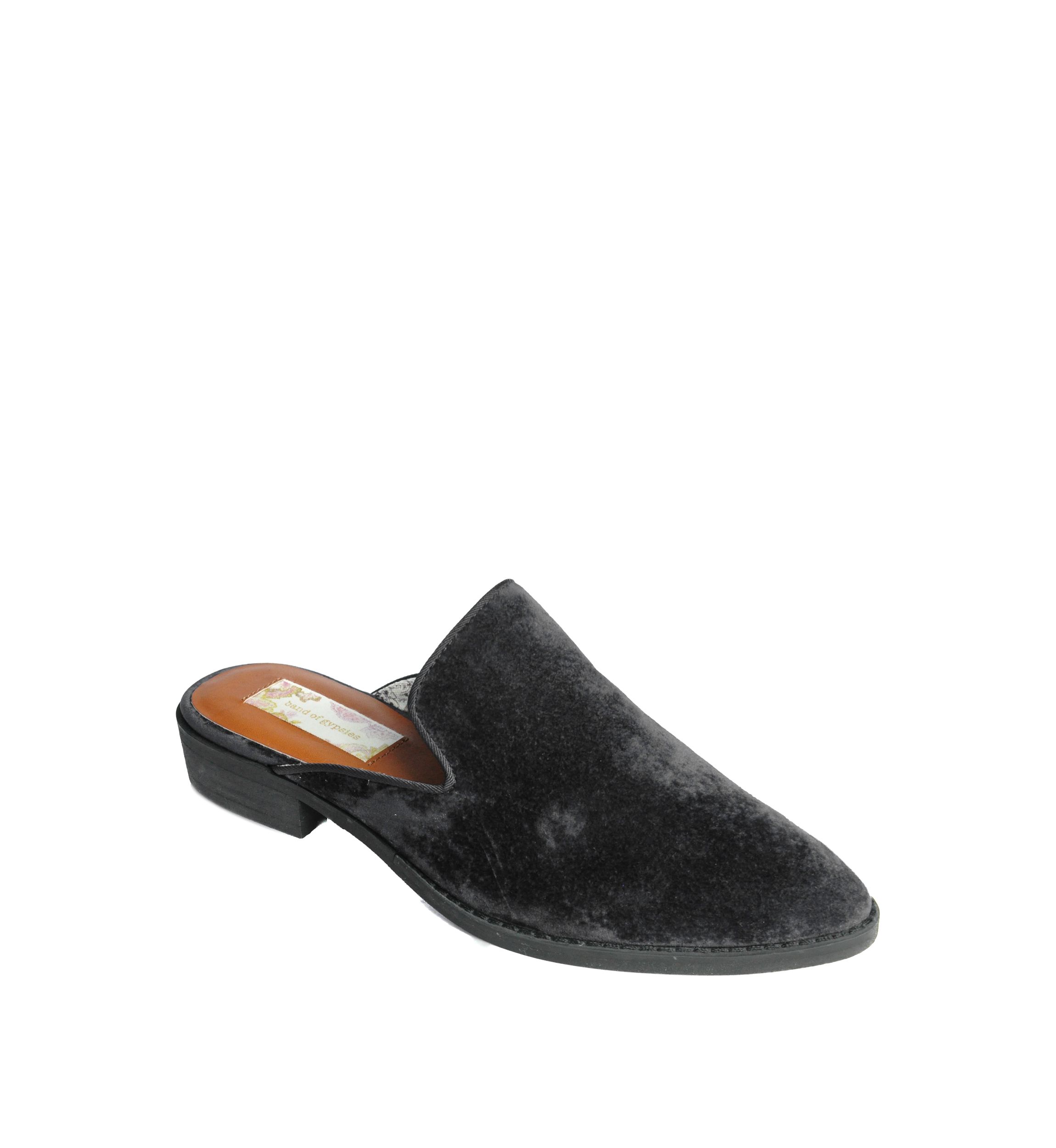 Slipper Cut Velvet Mules
