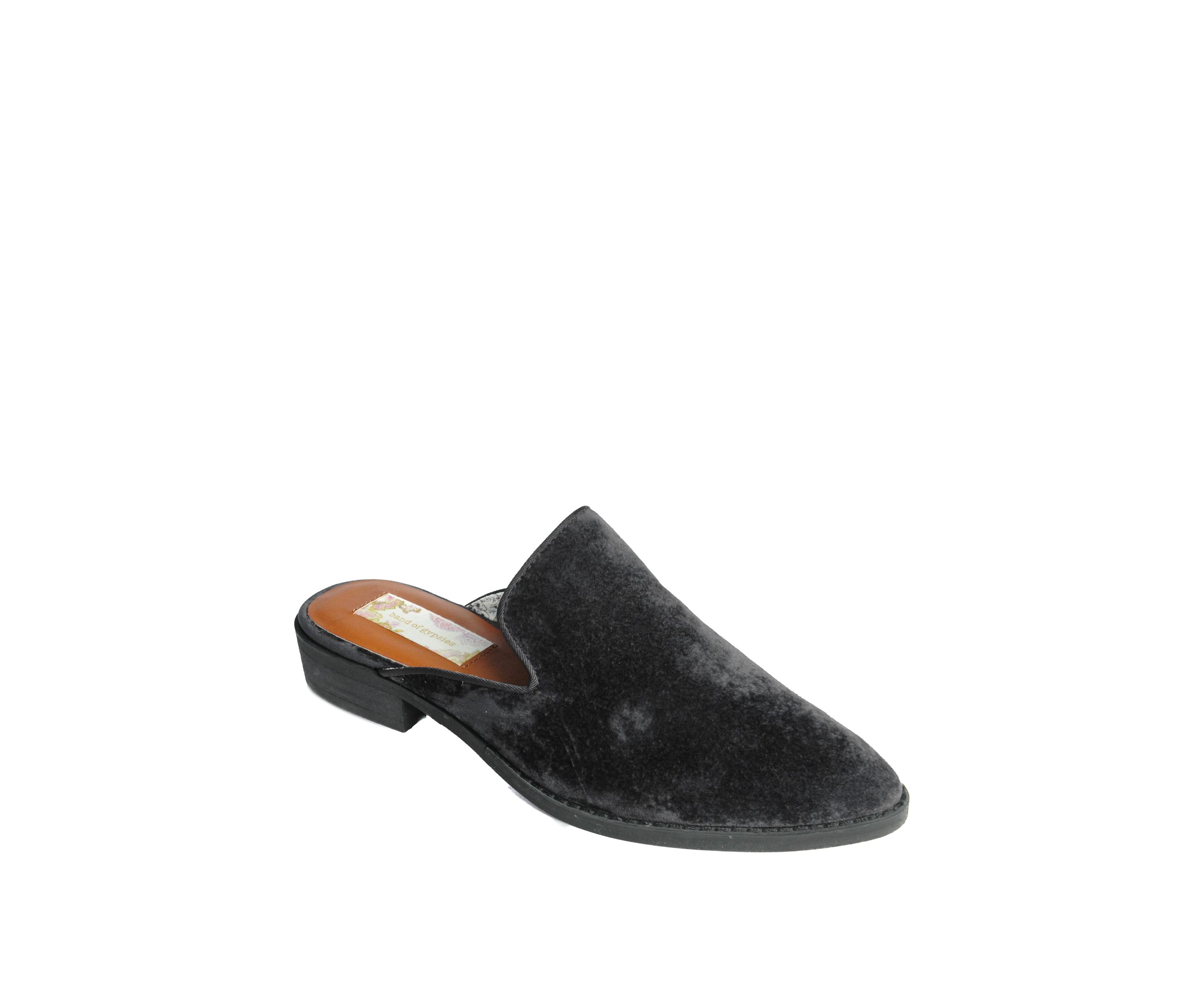 Slipper Cut Velvet Mules