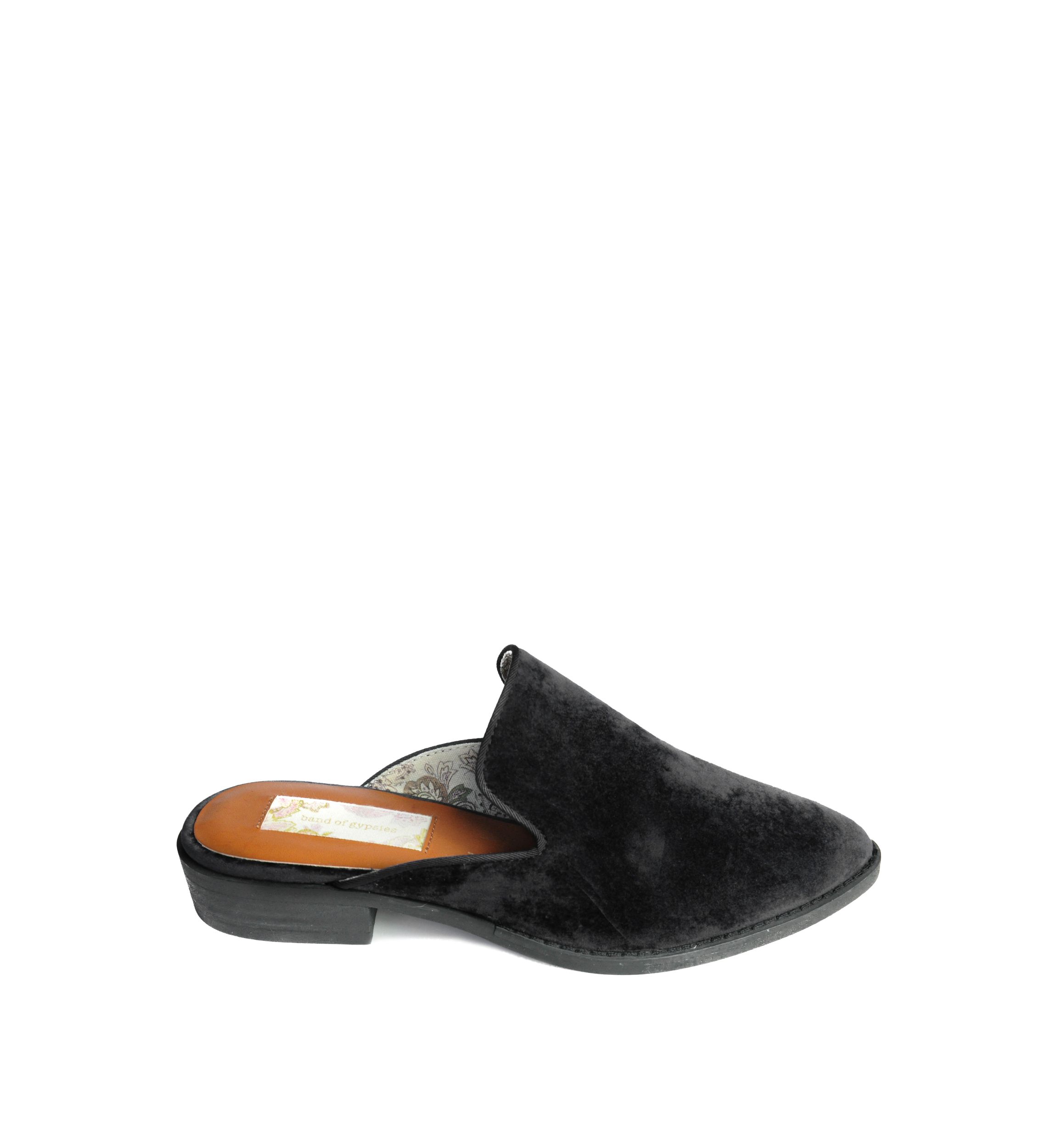 Slipper Cut Velvet Mules
