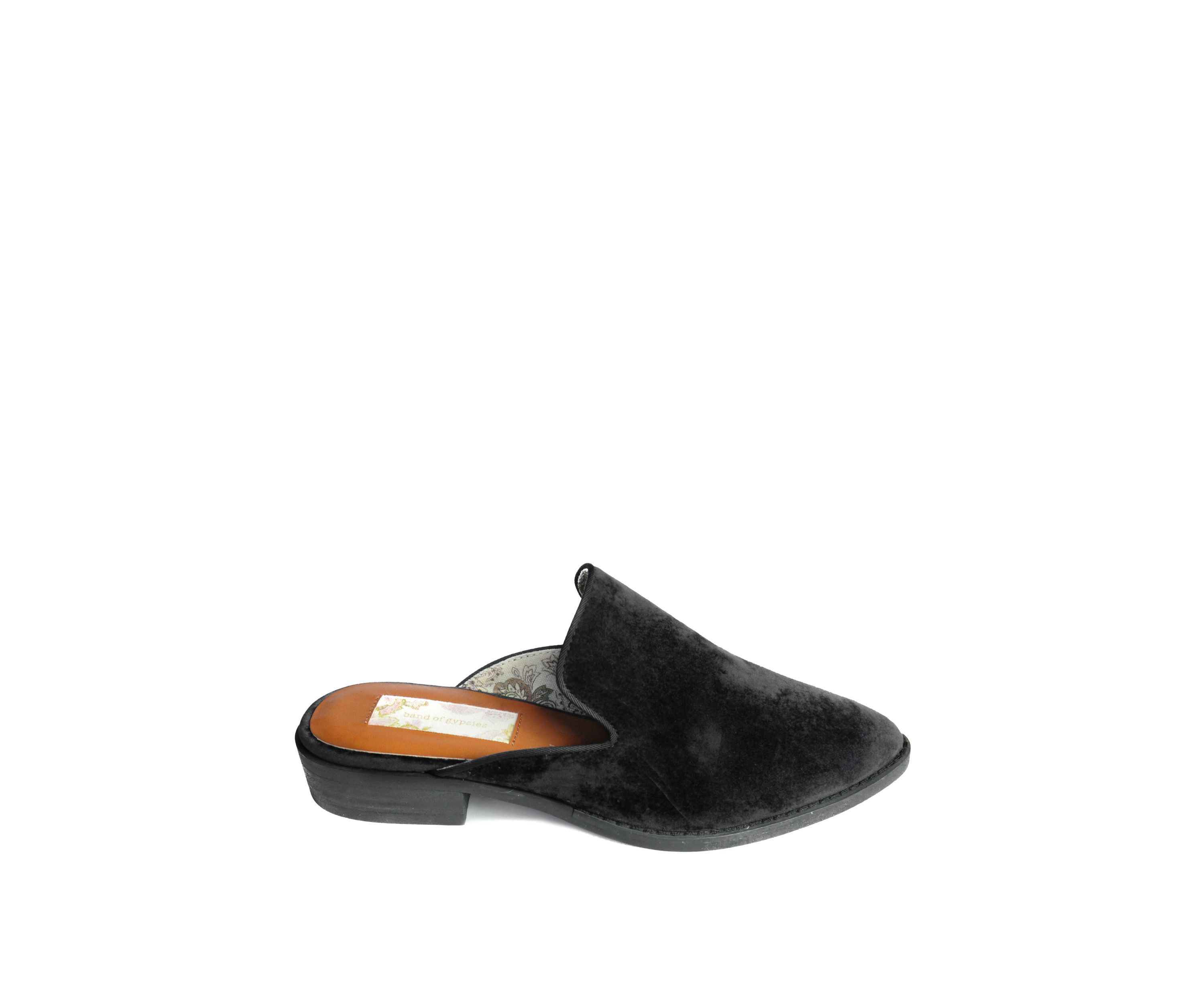 Slipper Cut Velvet Mules