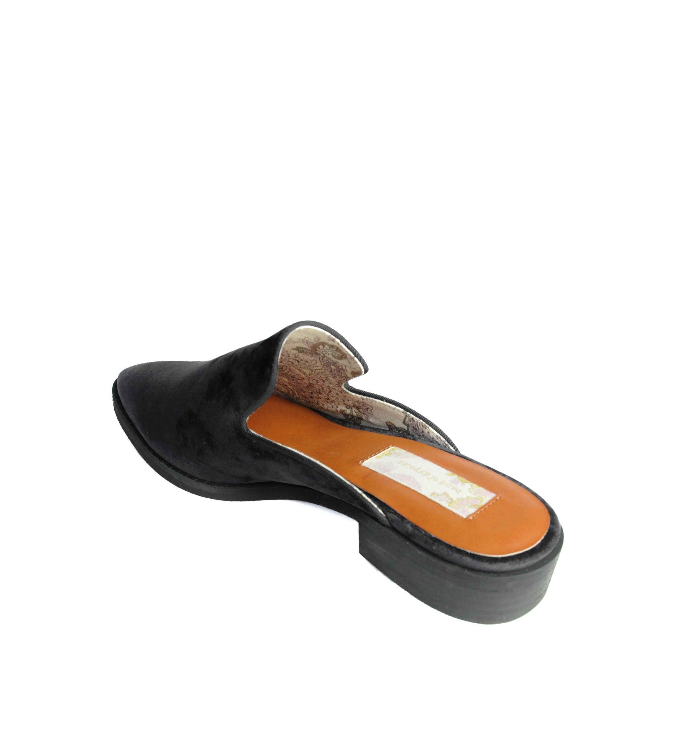 Slipper Cut Velvet Mules
