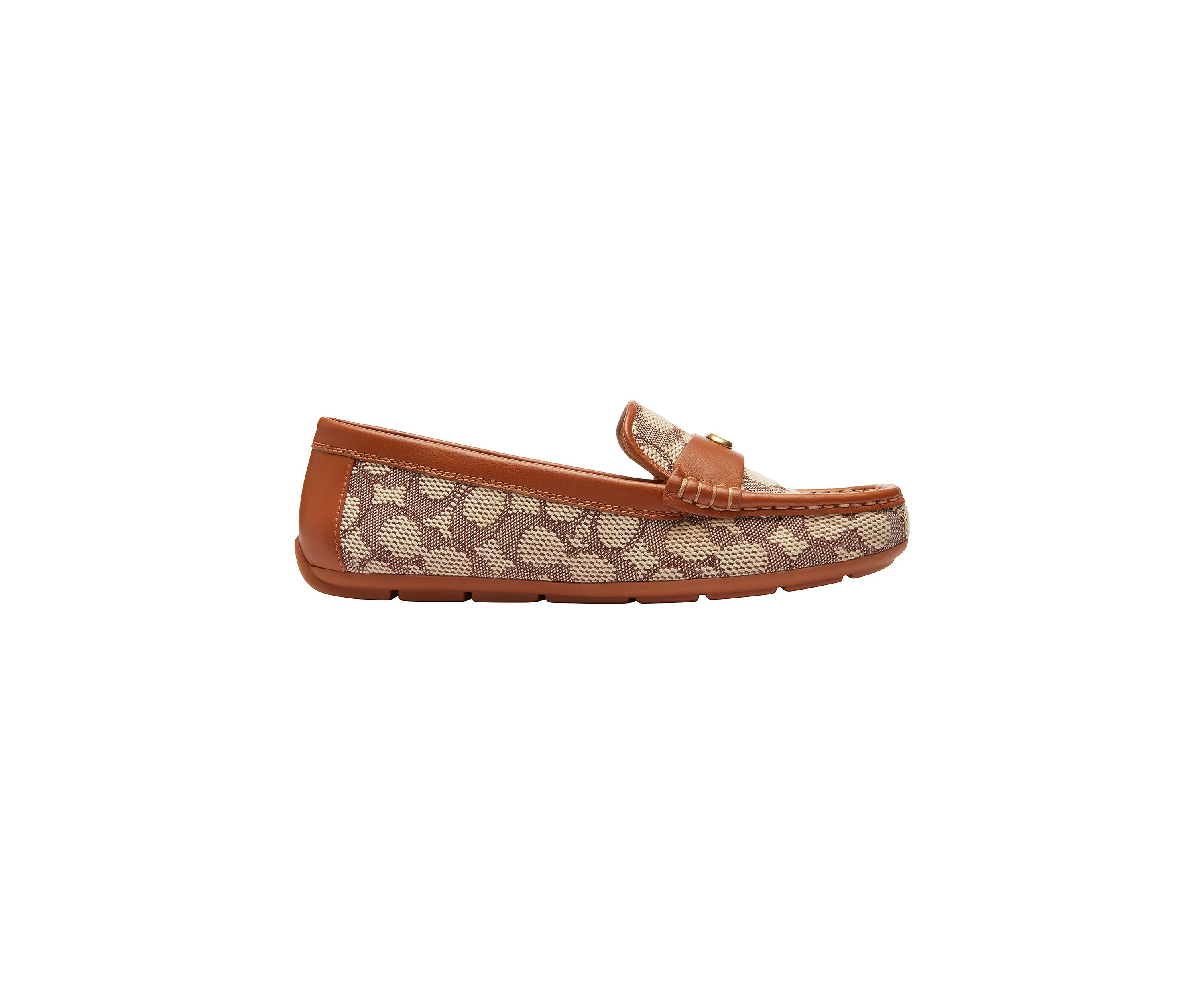 Sculpted C Signature Textile Jacquard Driver Loafers