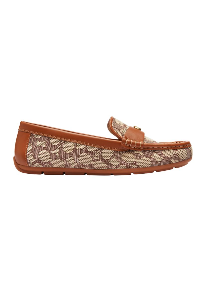 Sculpted C Signature Textile Jacquard Driver Loafers