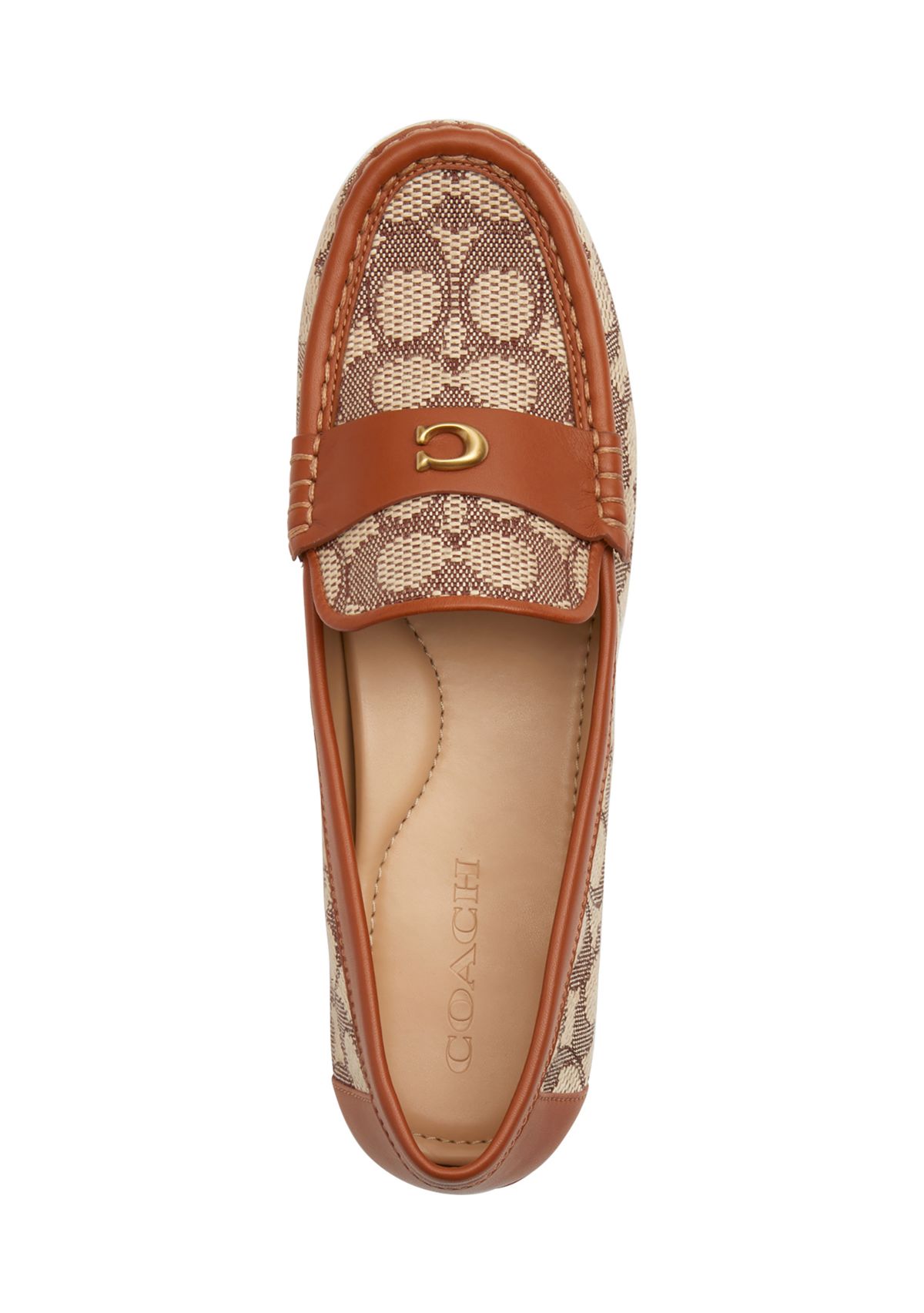 Sculpted C Signature Textile Jacquard Driver Loafers