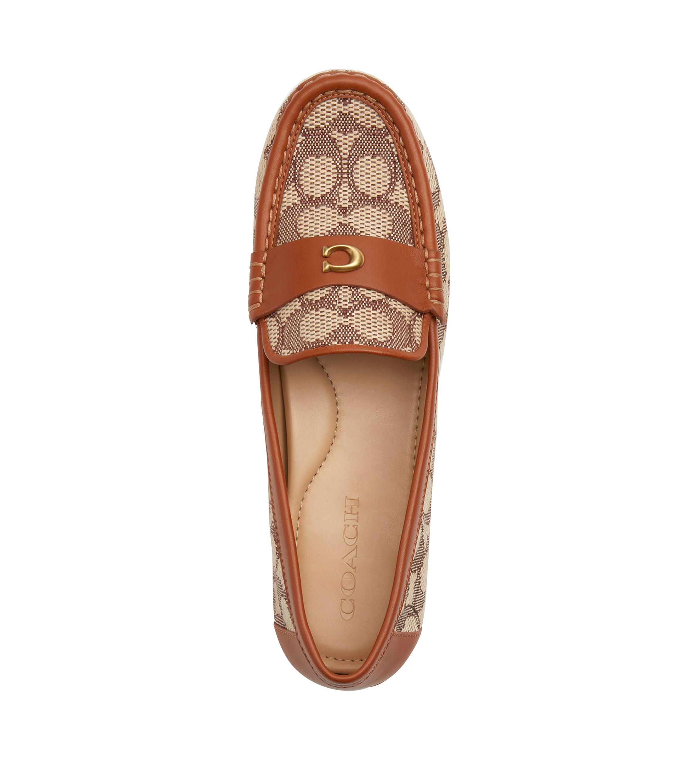 Sculpted C Signature Textile Jacquard Driver Loafers
