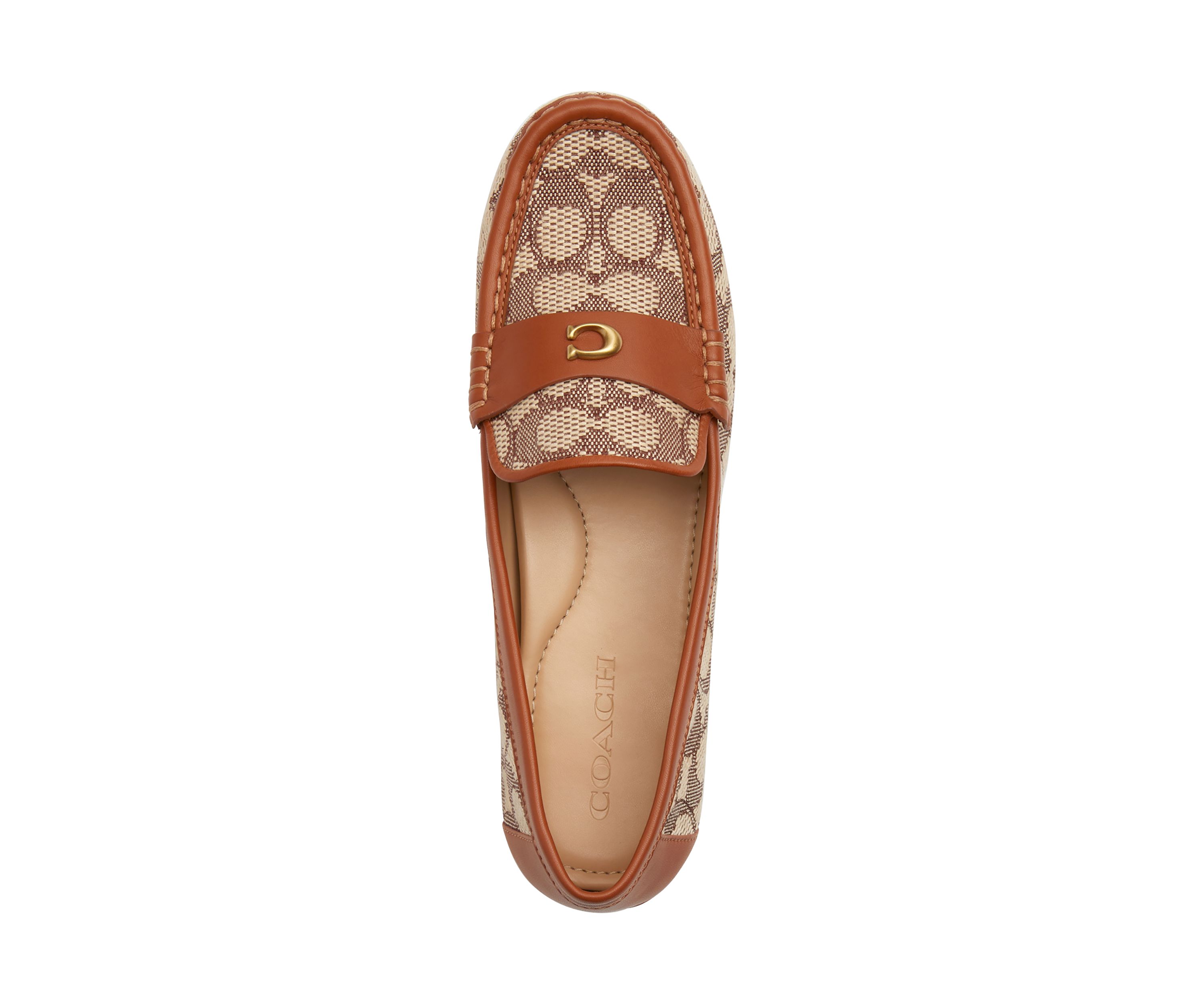 Sculpted C Signature Textile Jacquard Driver Loafers