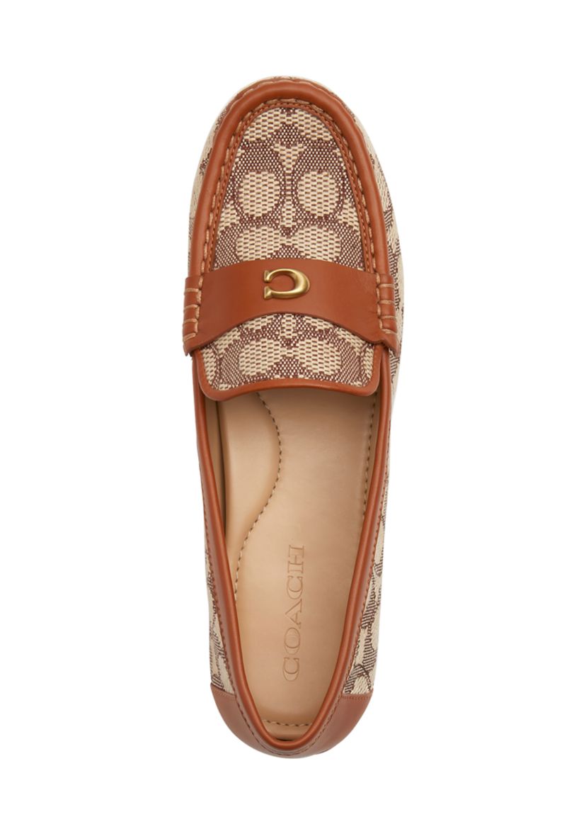 Sculpted C Signature Textile Jacquard Driver Loafers