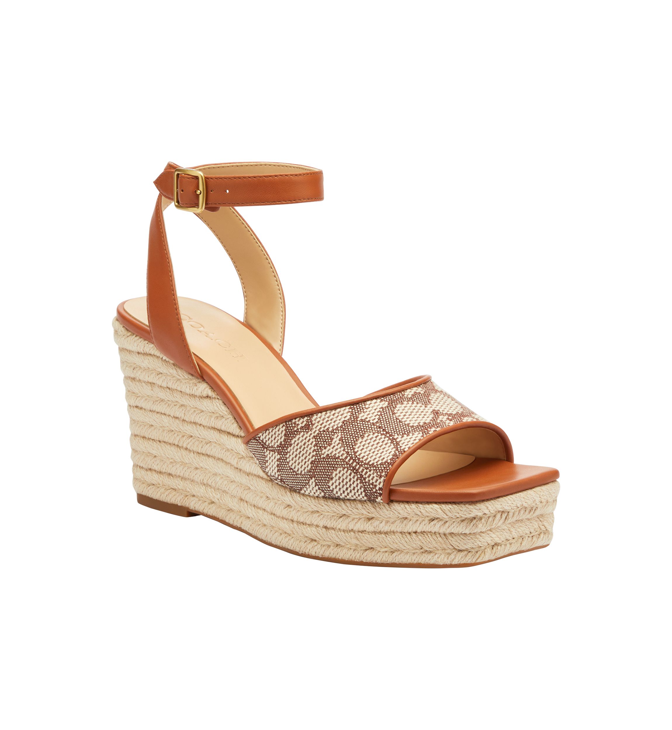 Espadrille Signature Textile Jacquard Wedge Sandals