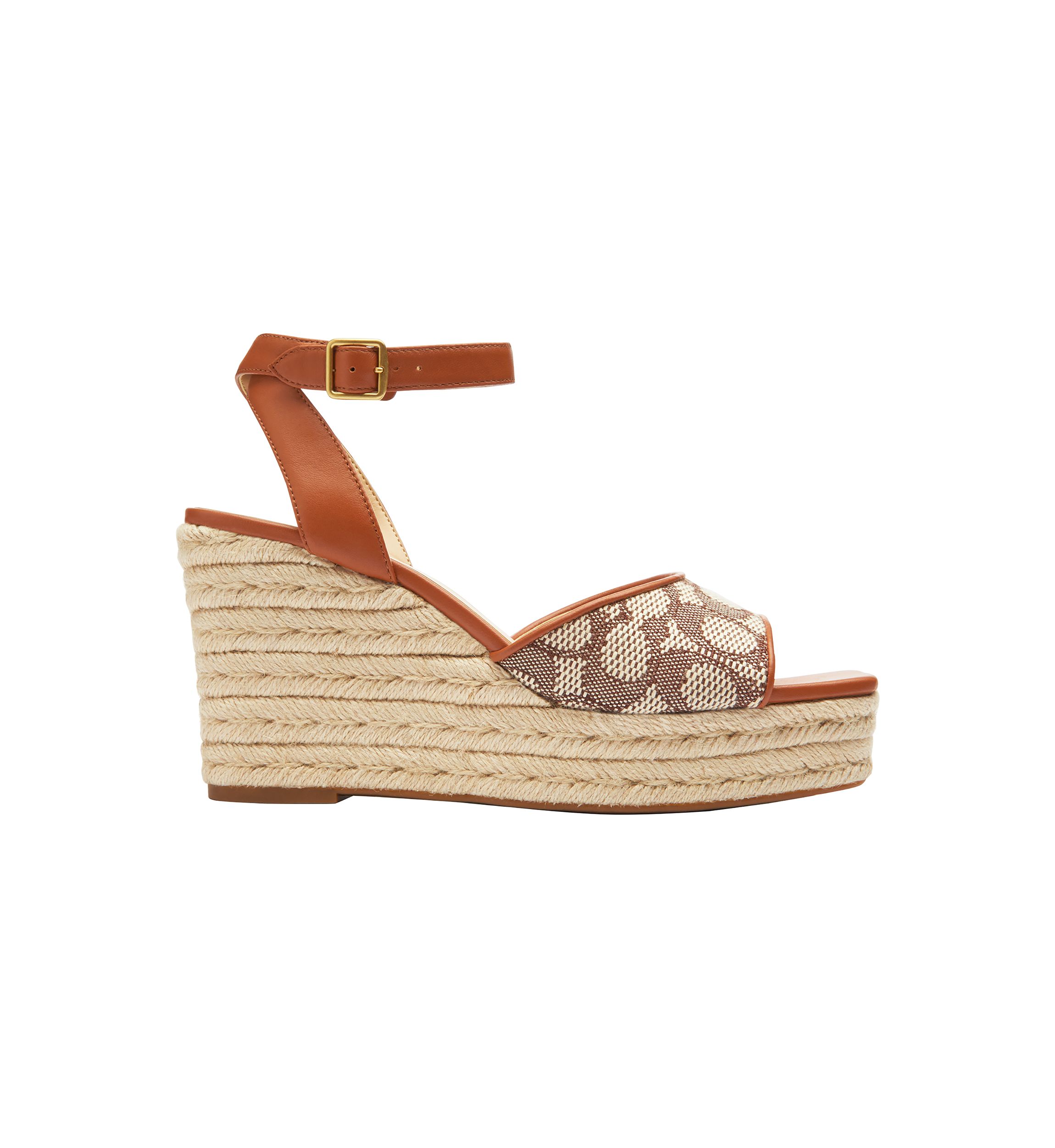 Espadrille Signature Textile Jacquard Wedge Sandals