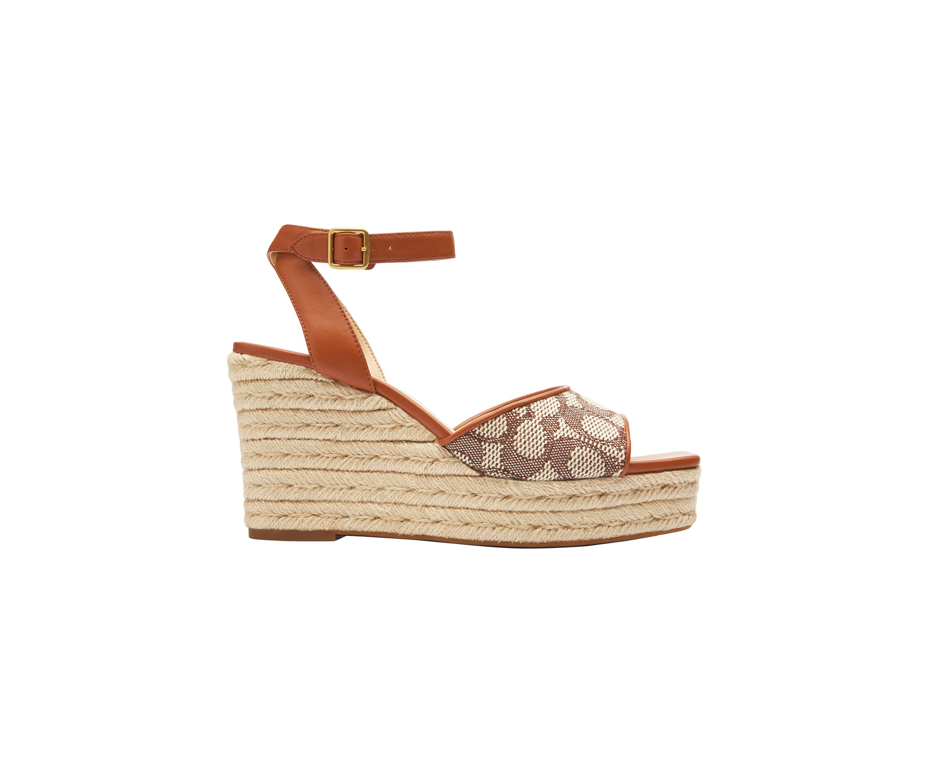 Espadrille Signature Textile Jacquard Wedge Sandals