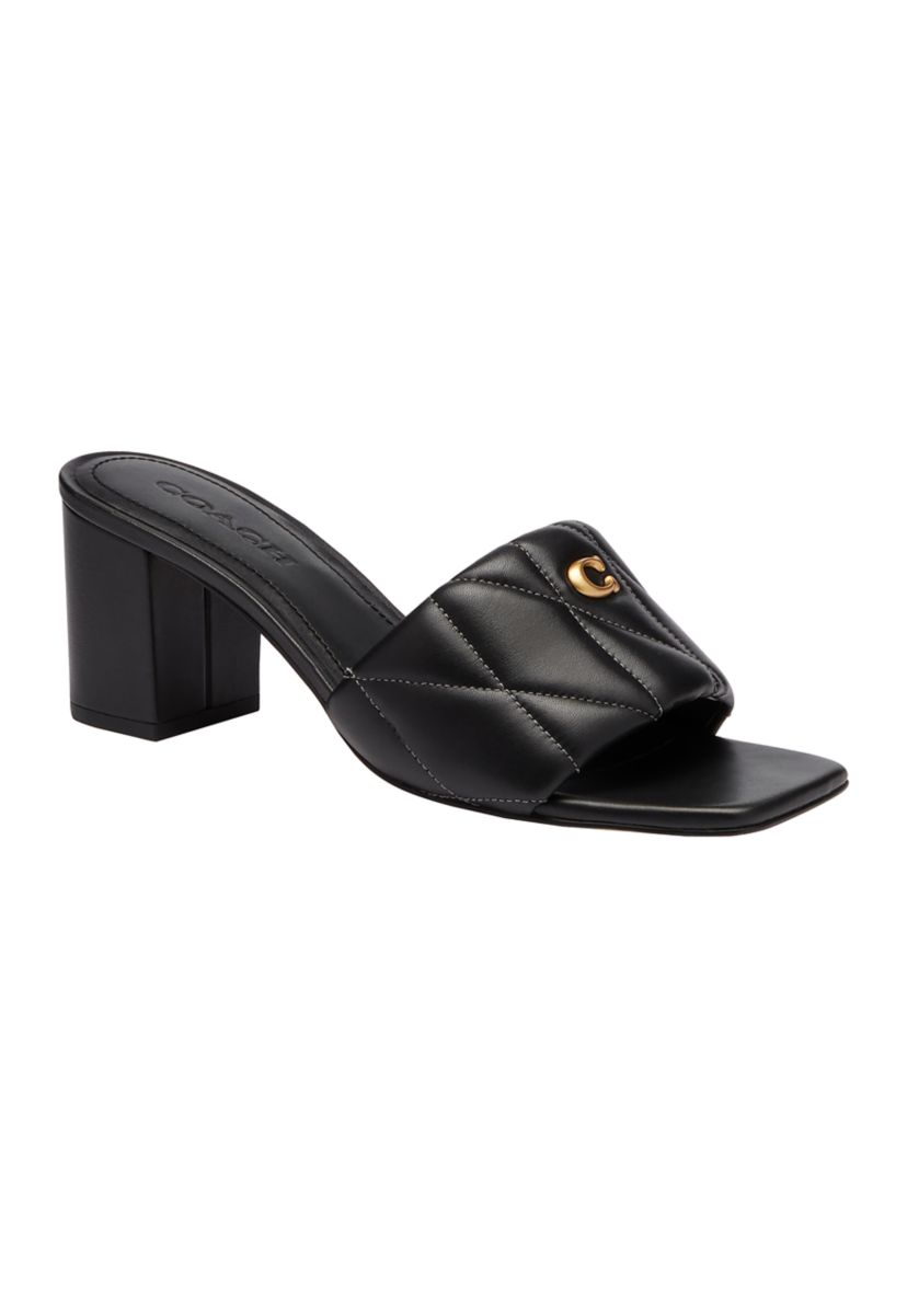 Holly Block Quilted Heel Sandals