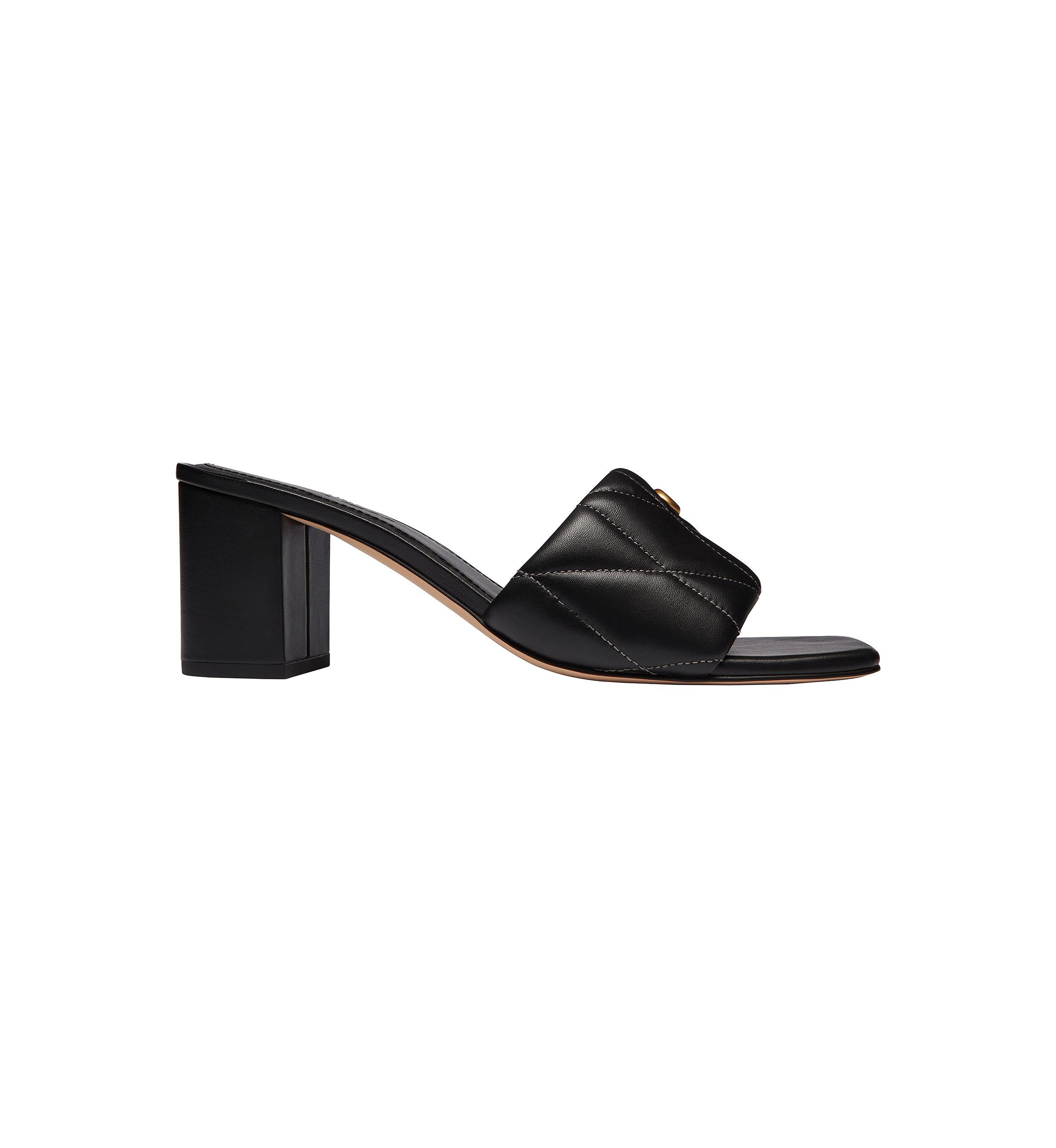 Holly Block Quilted Heel Sandals