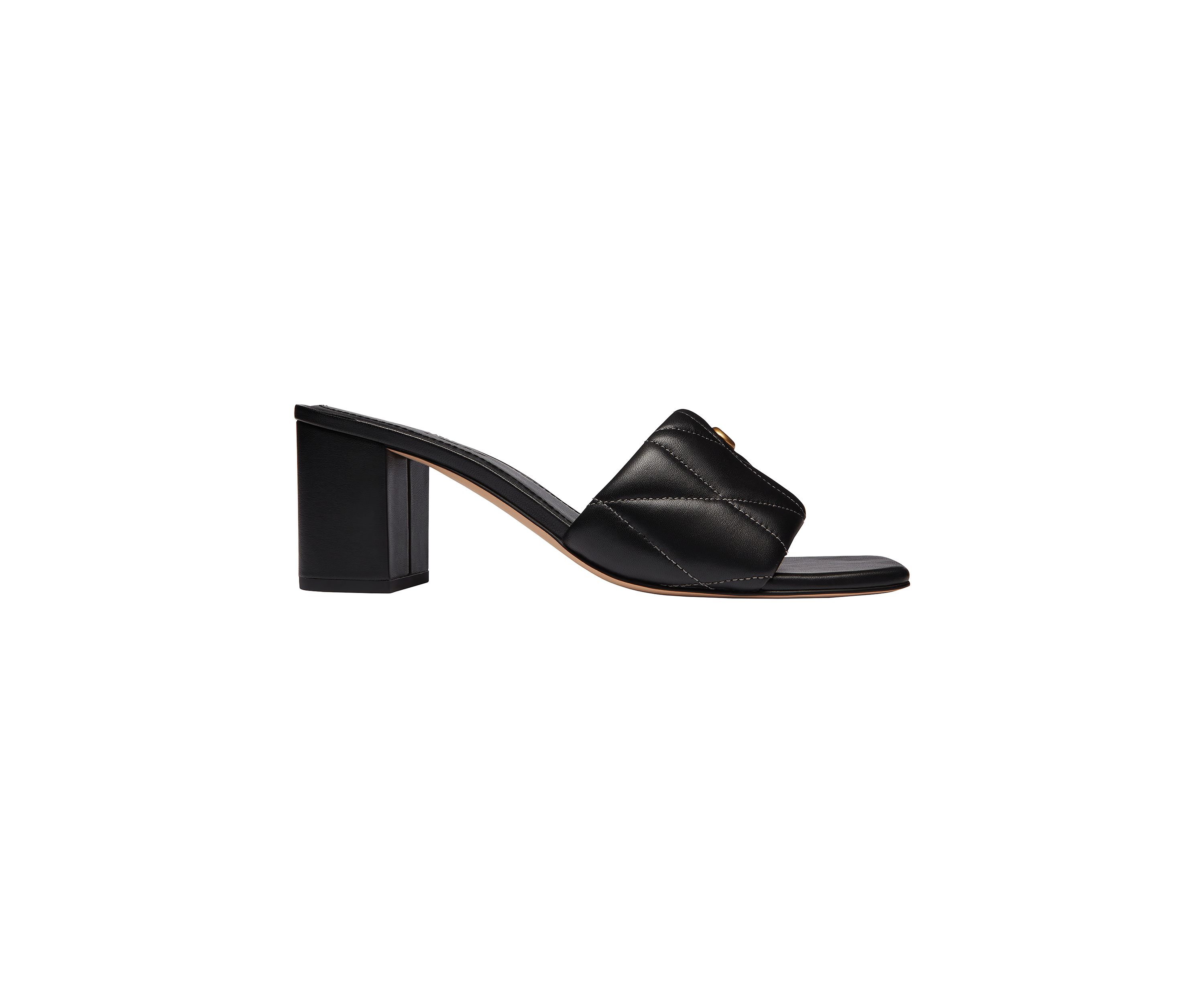 Holly Block Quilted Heel Sandals
