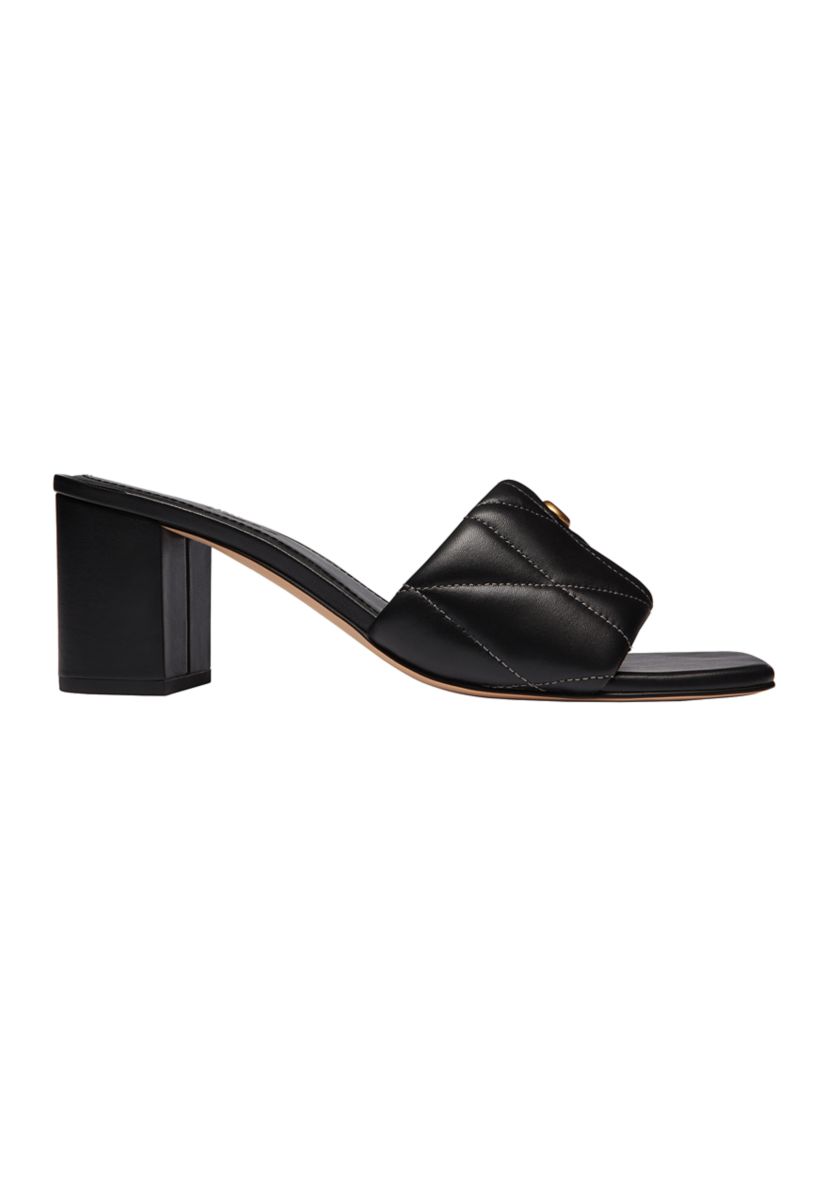 Holly Block Quilted Heel Sandals