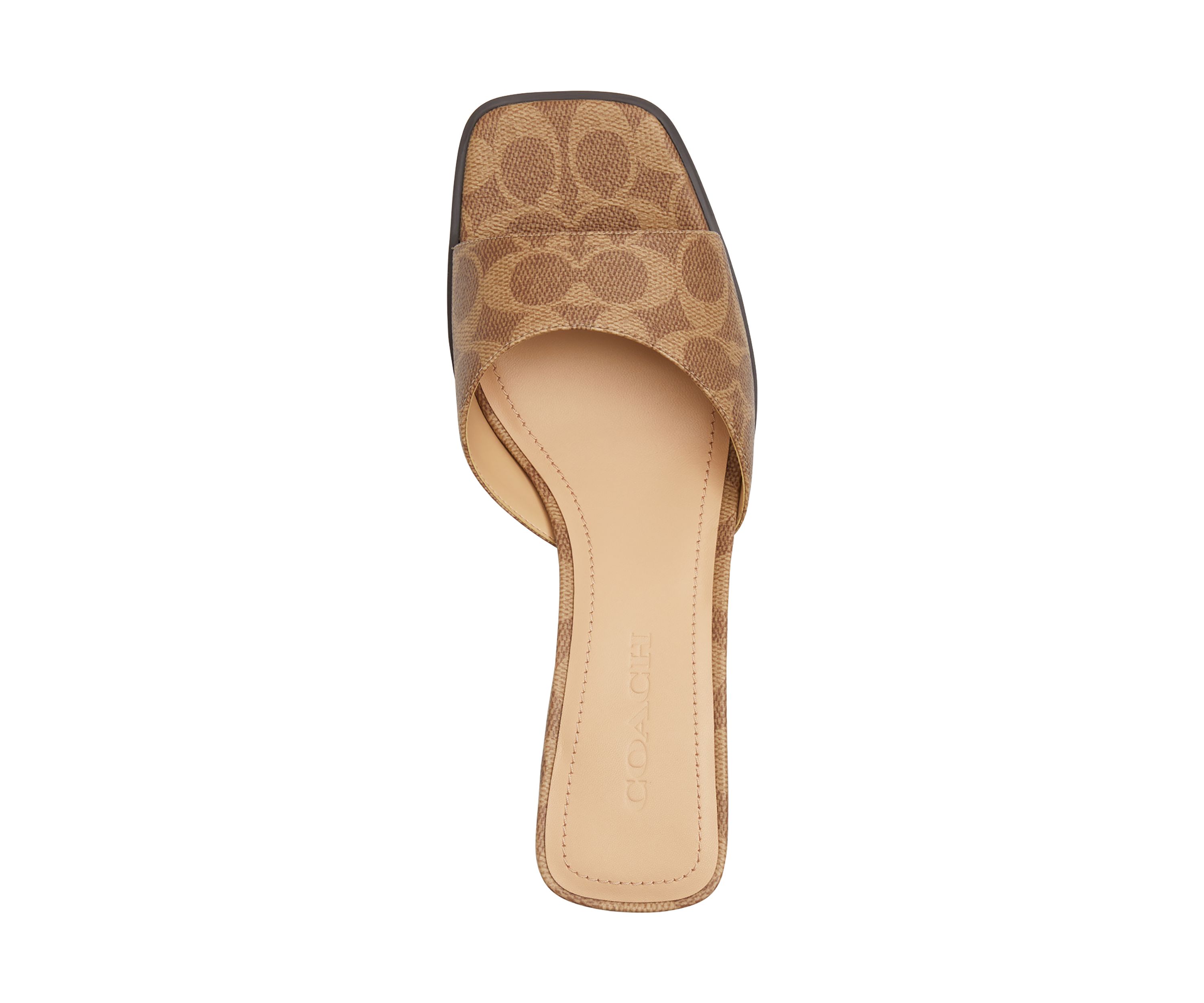Sculpted C Block Heel Signature Canvas Sandals