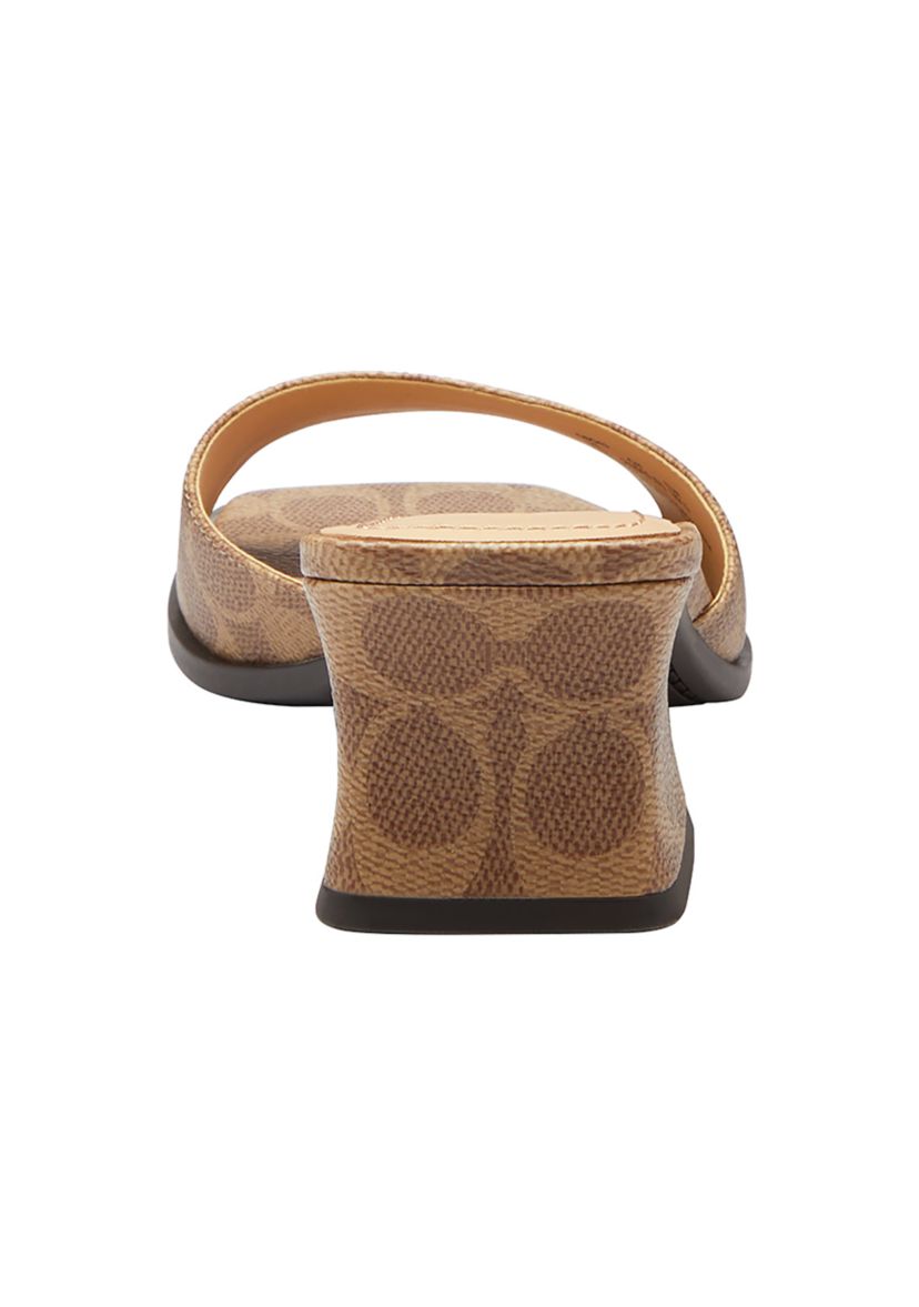 Sculpted C Block Heel Signature Canvas Sandals