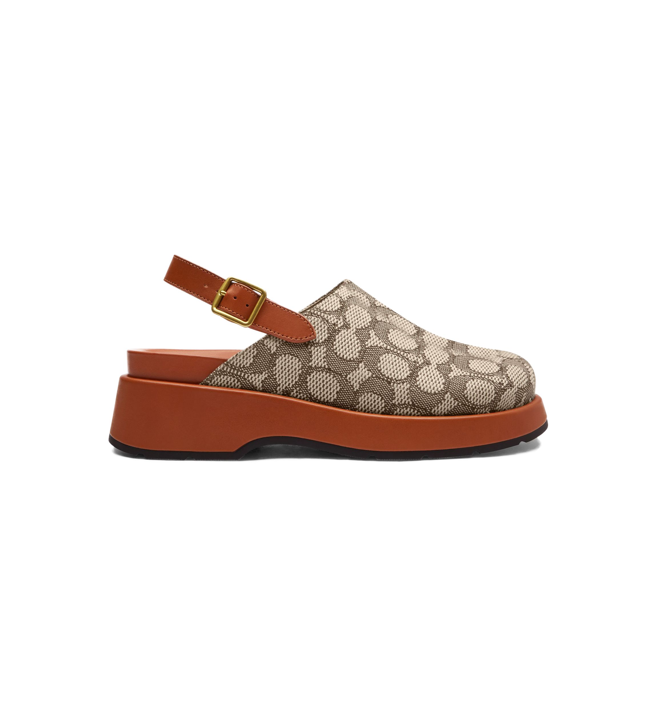 Signature Textile Jacquard Sculpted C Platform Clogs