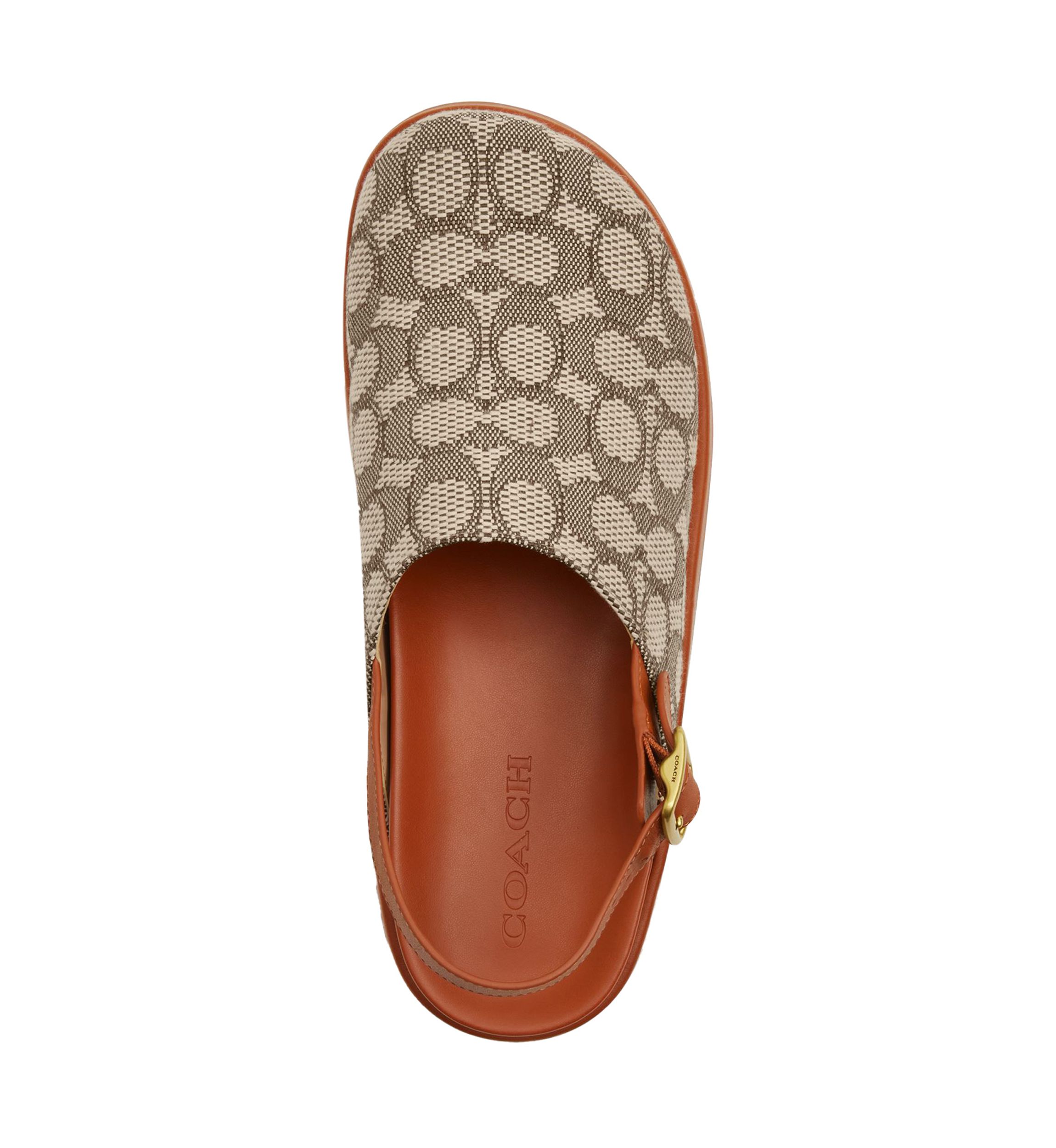 Signature Textile Jacquard Sculpted C Platform Clogs