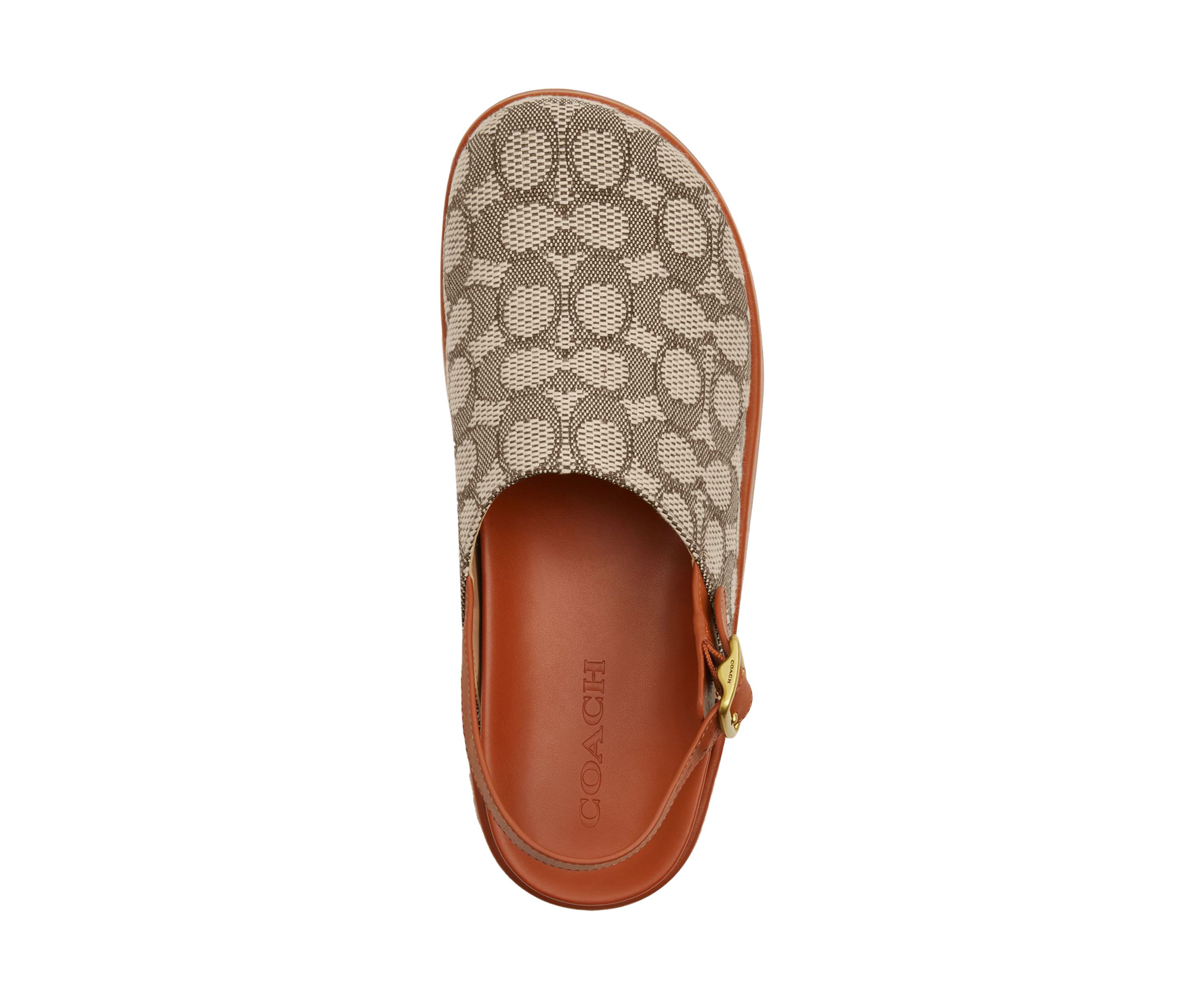 Signature Textile Jacquard Sculpted C Platform Clogs
