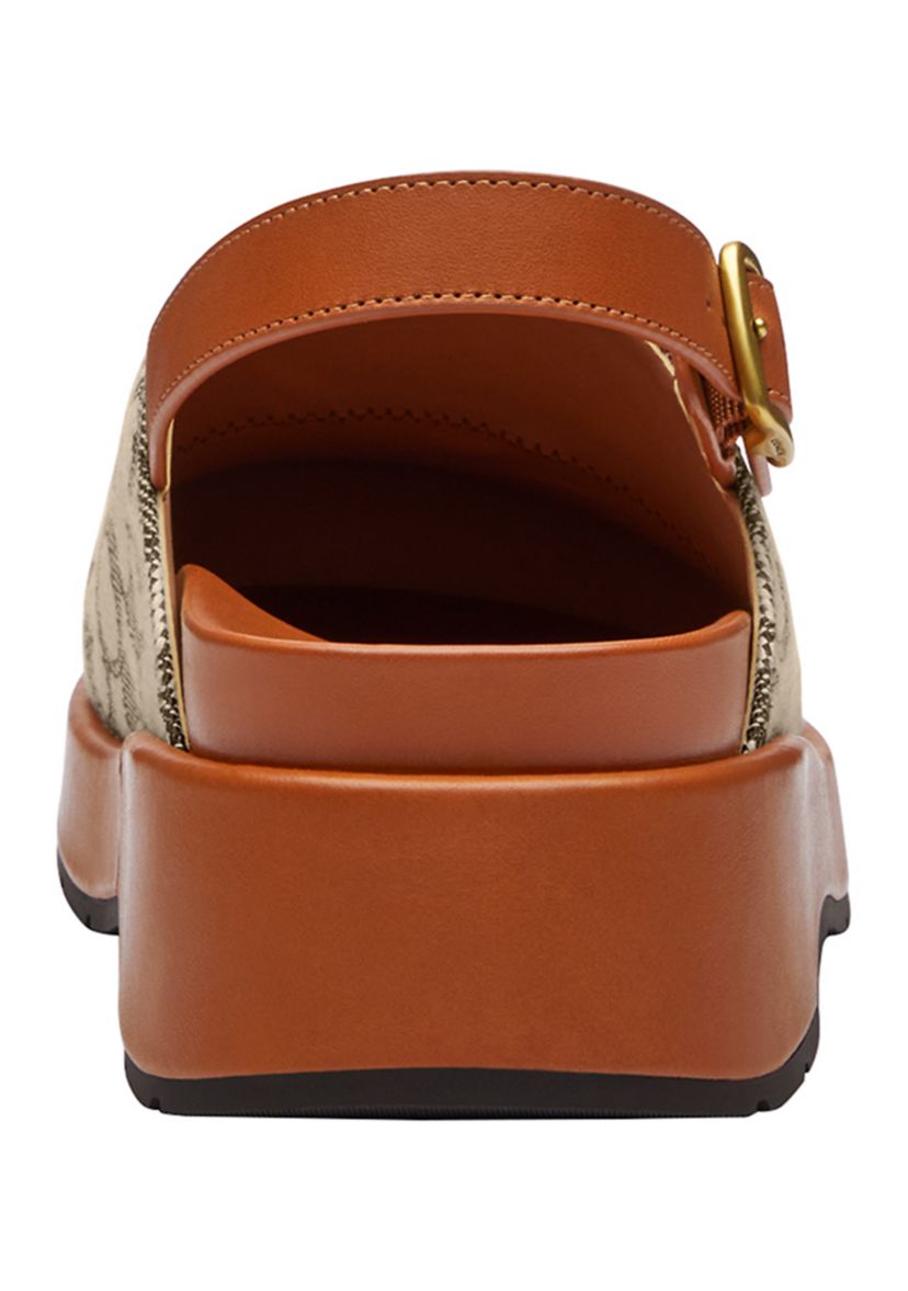 Sculpted C Platform Signature Textile Jacquard Clogs