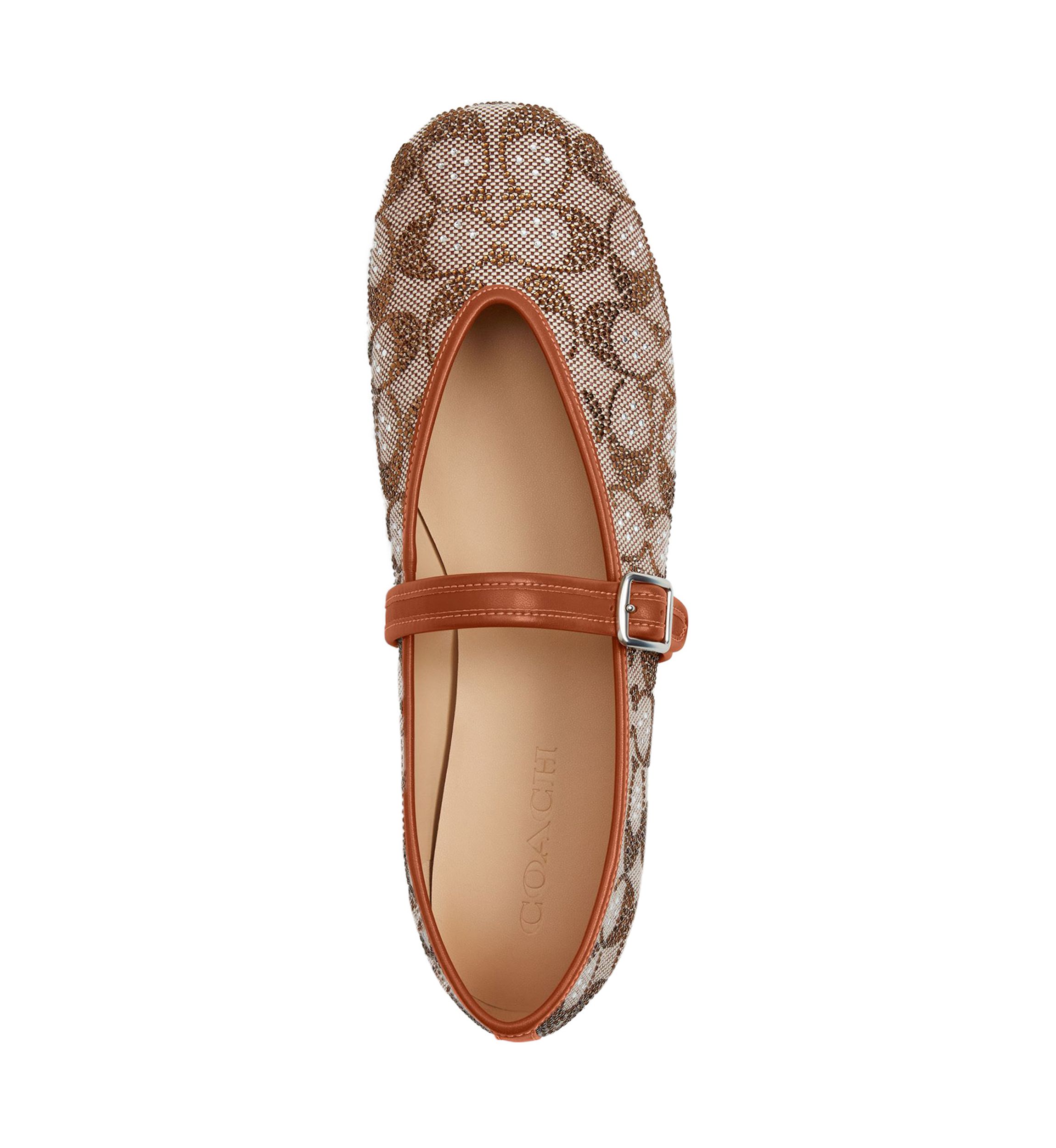Crystal Signature Jacquard Mary Jane Flats
