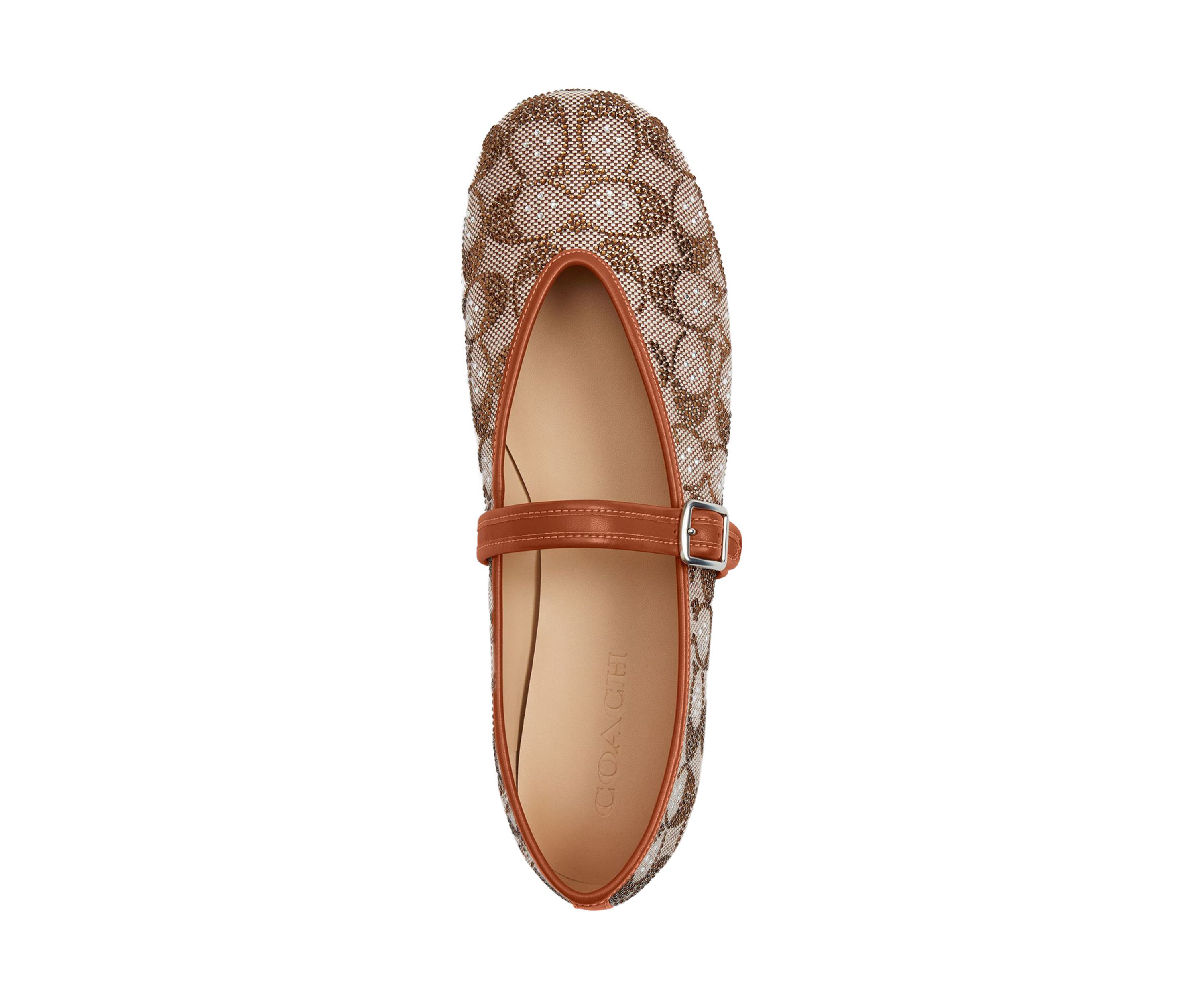 Crystal Signature Jacquard Mary Jane Flats