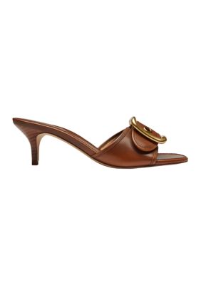 COACH Women's Margot Oversized Buckle Loved Leather Sandals, 9.5N