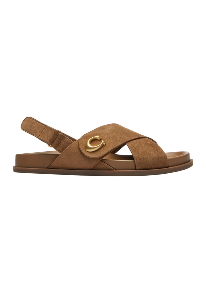 COACH Sculpted C Criss Cross Sandals | Belk