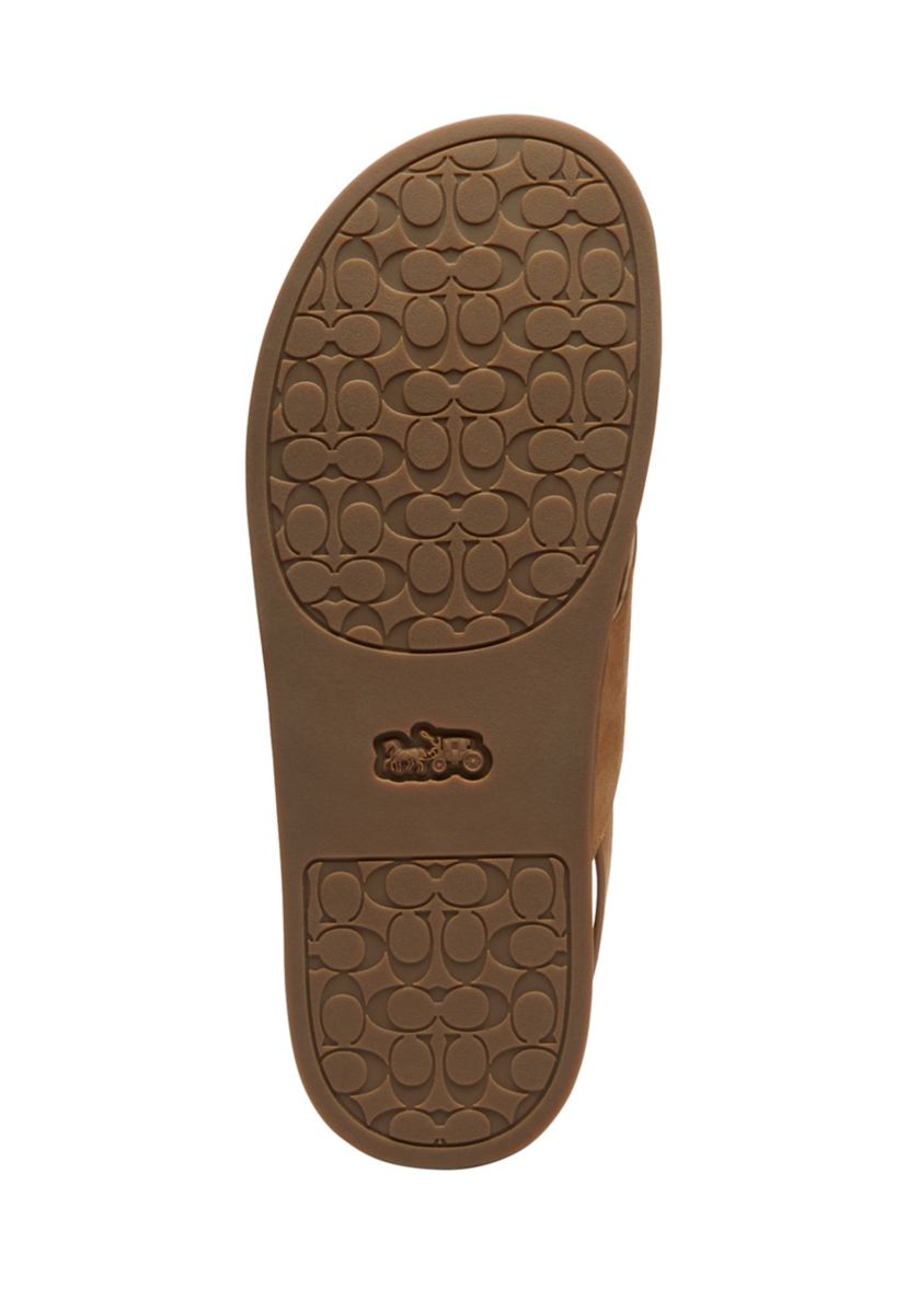 極美品 人気 新品同様 COACH CBN29 サンダル 6.5 茶 COACH Sculpted C Criss Cross Sandals | Belk