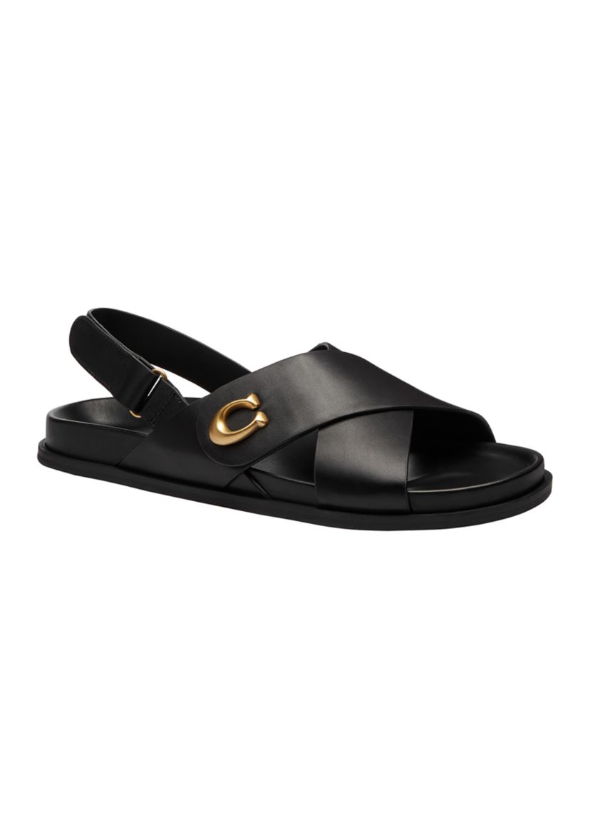 COACH Sculpted C Criss Cross Sandals | Belk