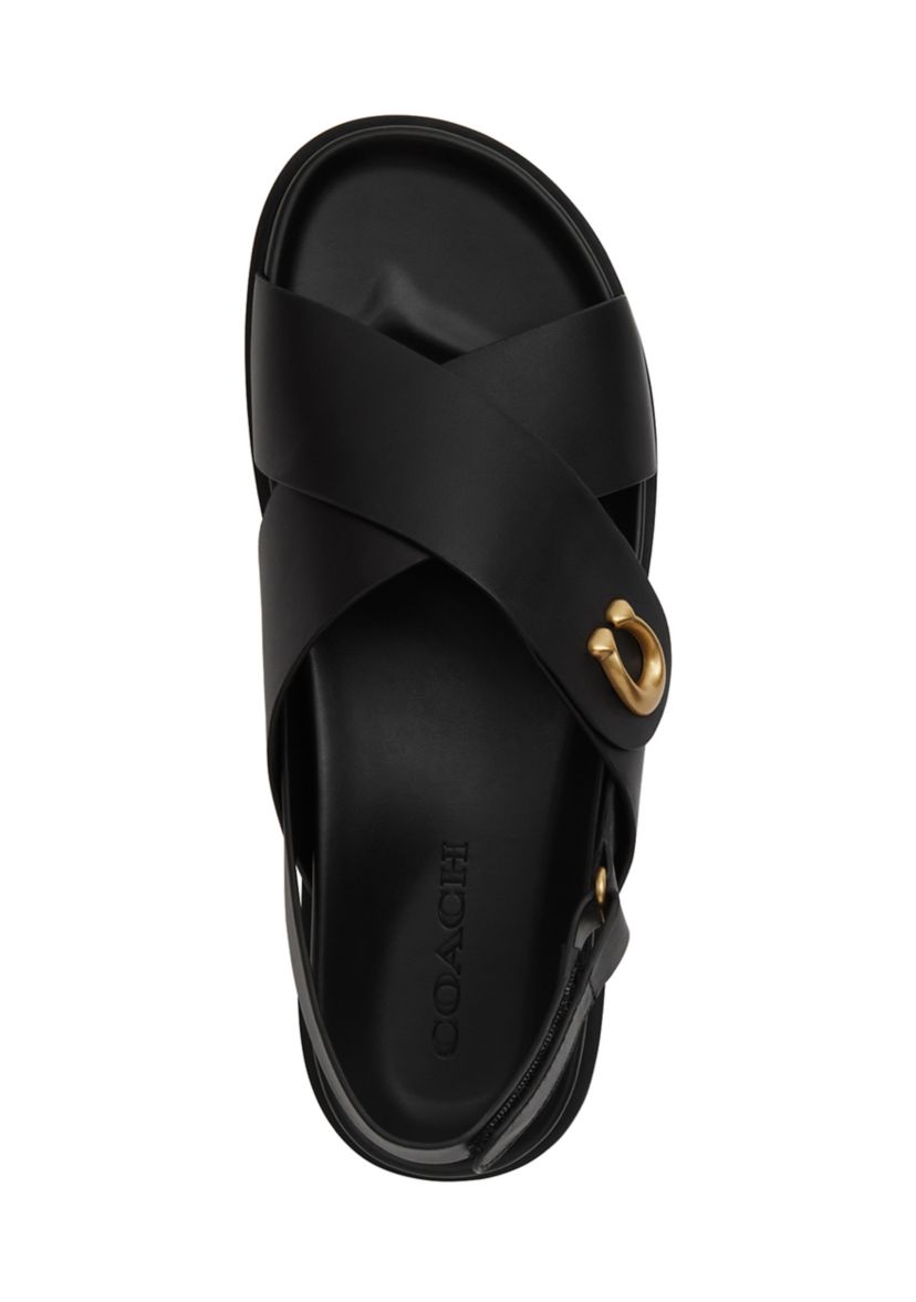 COACH Sculpted C Criss Cross Sandals | Belk