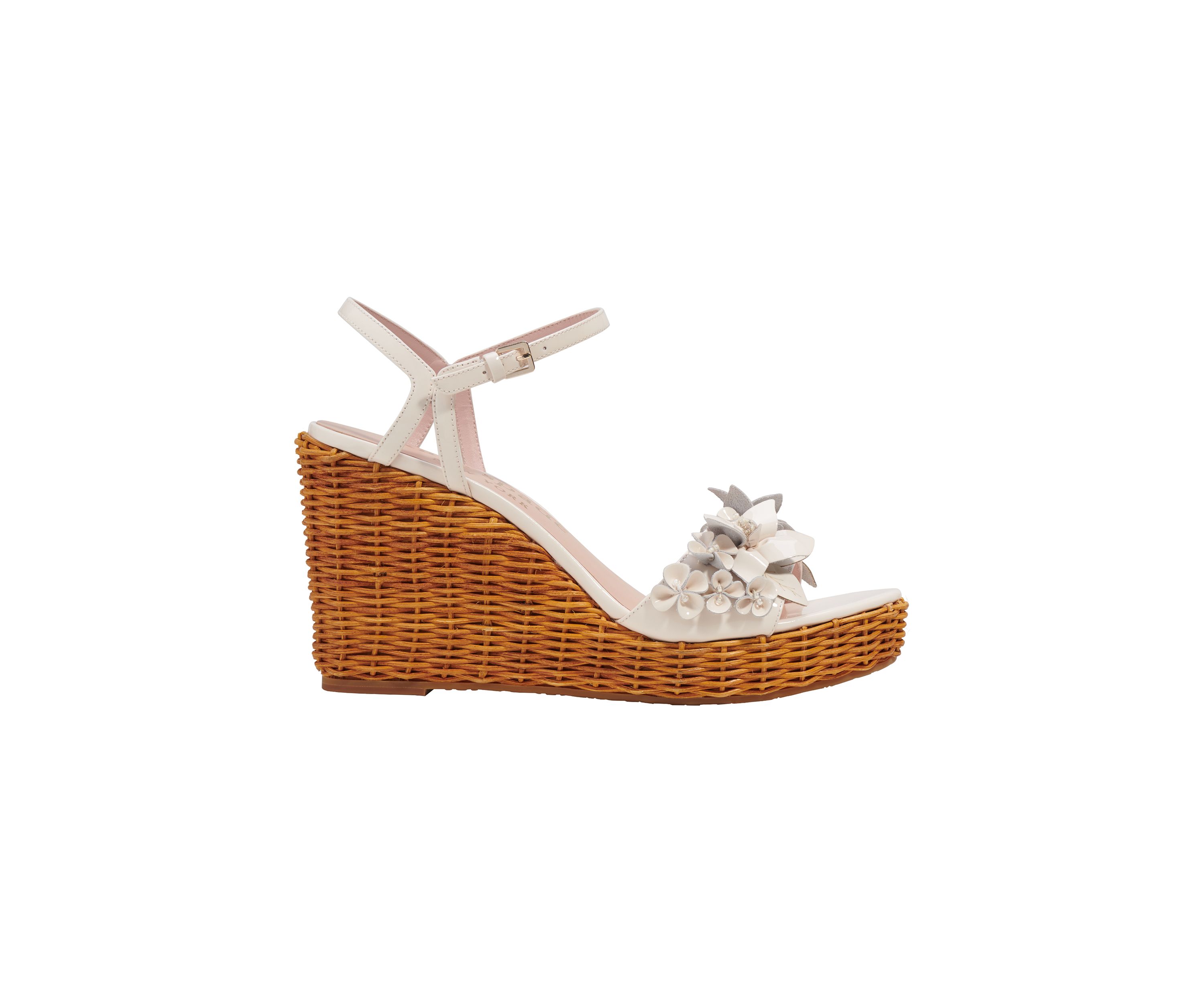 Fiori Wicker Wedge Sandals