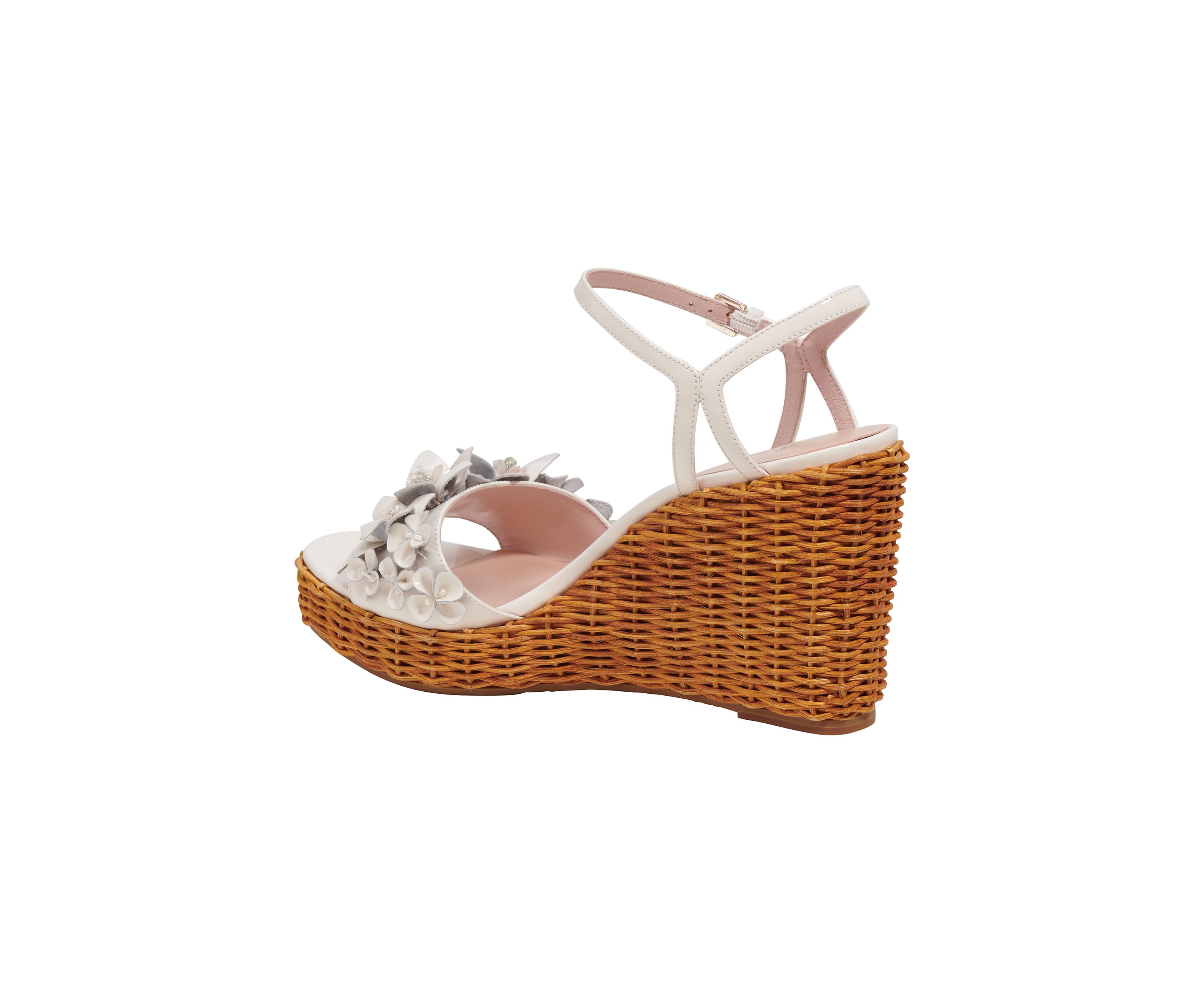 Fiori Wicker Wedge Sandals