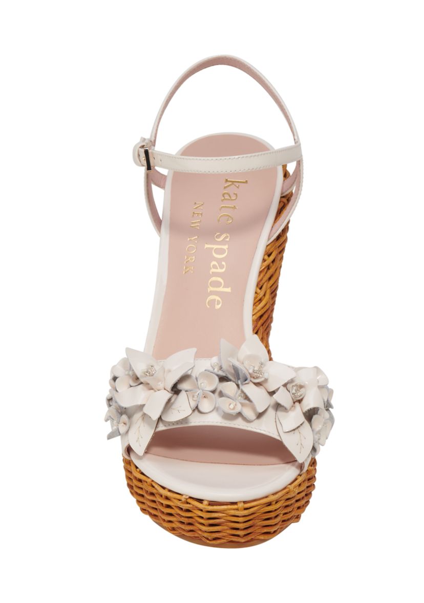 Fiori Wicker Wedge Sandals