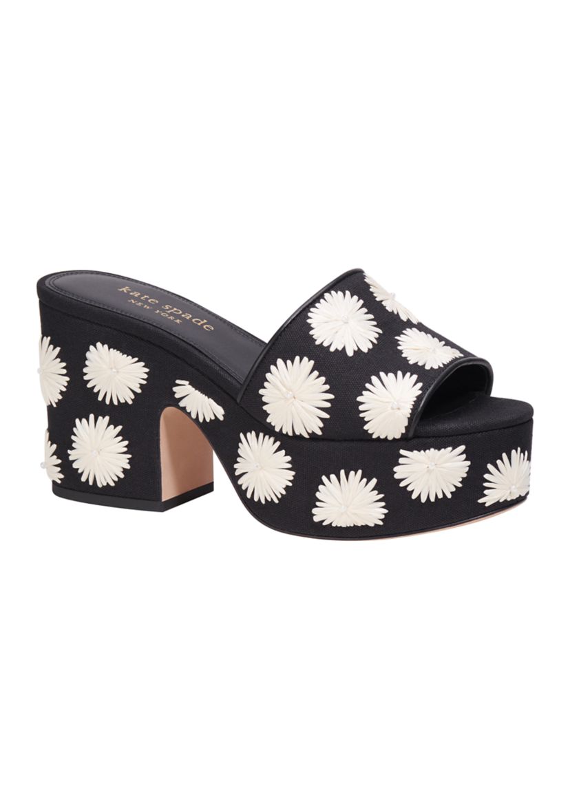 Ibiza Pom Pom Floral Sandals