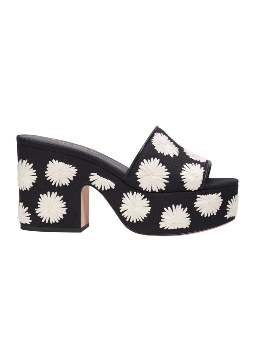 Ibiza Pom Pom Floral Sandals