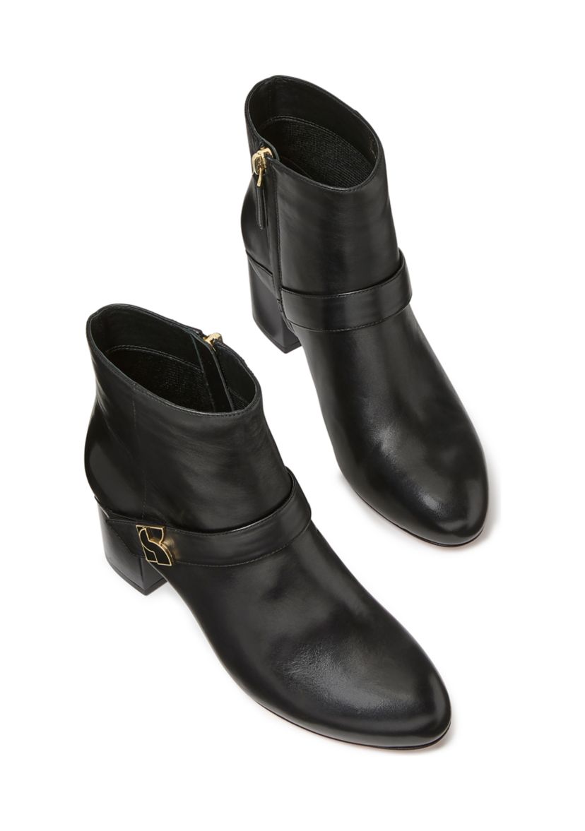 Dakota Zip Up Mid Heeled Booties