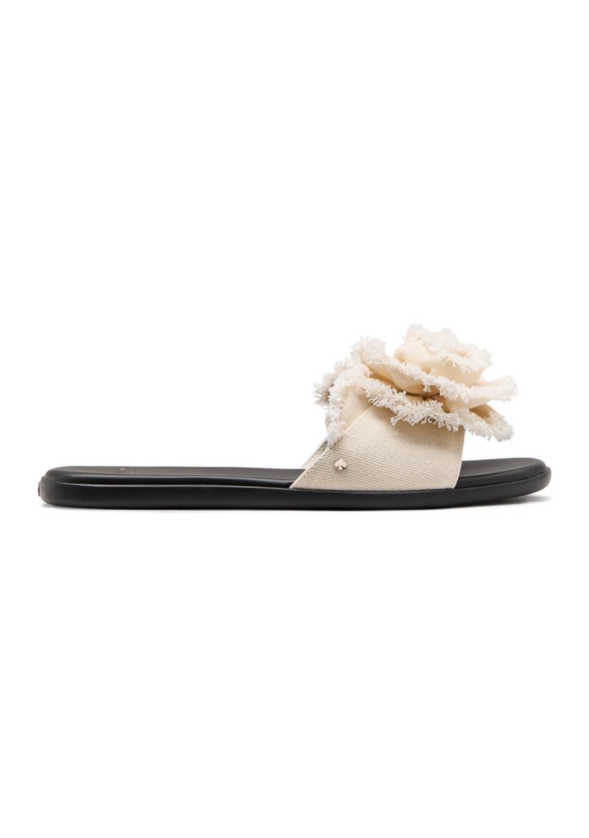 Flourish Canvas Flat Sandals