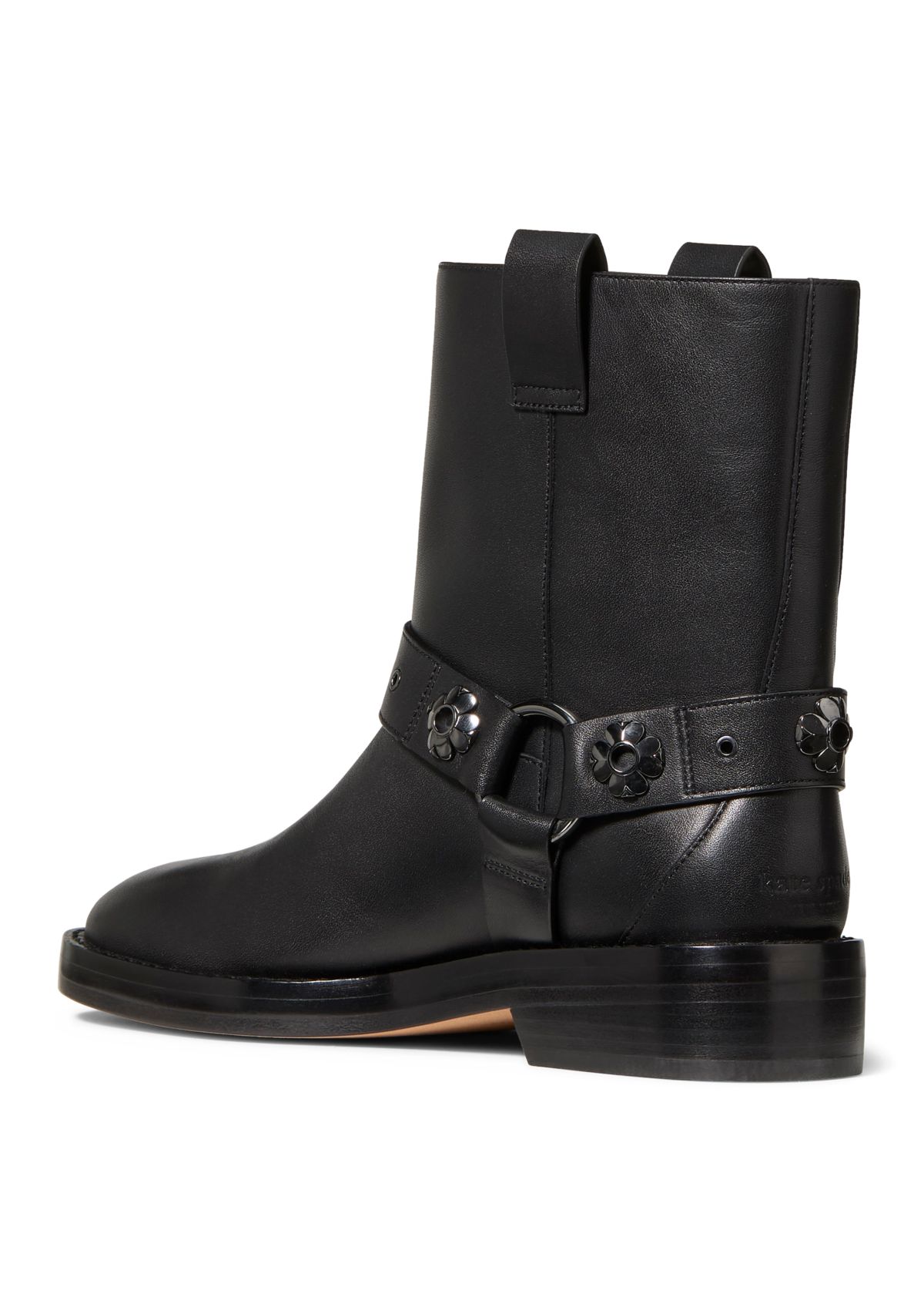 Flower Stud Moto Boots